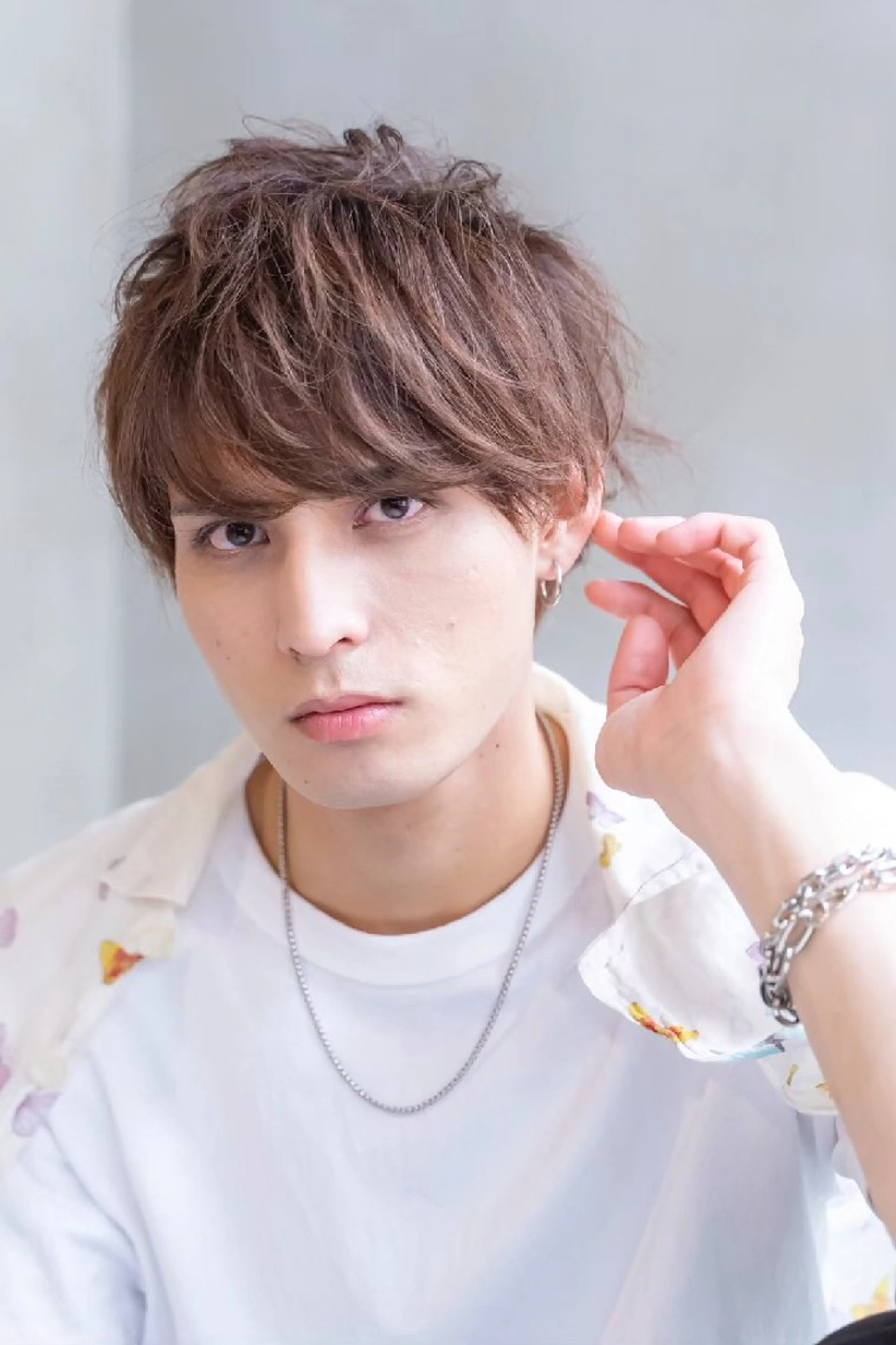 ショート カラー パーマ ヘアアレンジ メンズ カット パーマ トリートメント 【毛流れヘア】 人気No.1/ユウキのヘアスタイル