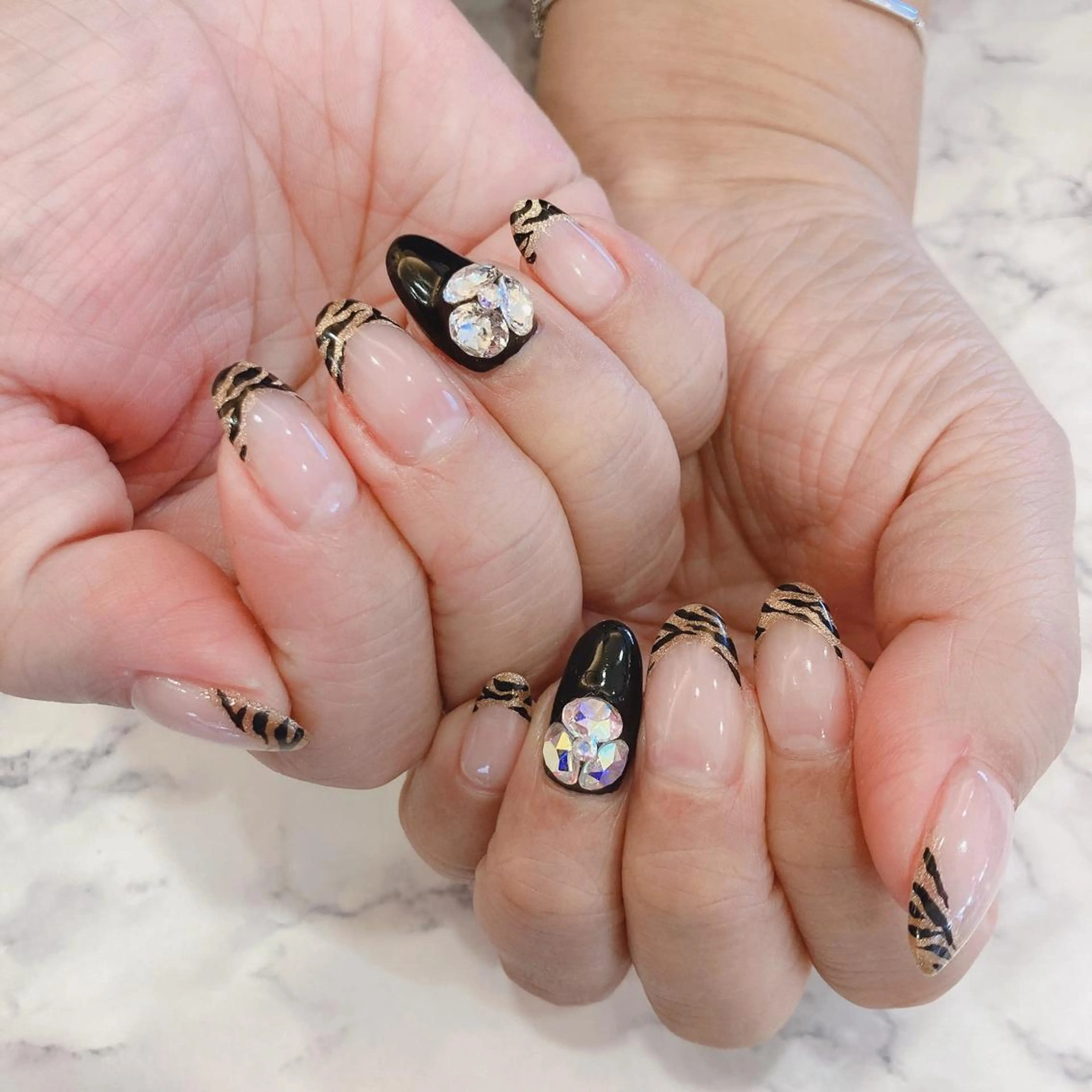 ネイル フレンチネイル ラメ(グリッター) Nail salon Stellaのネイルデザイン
