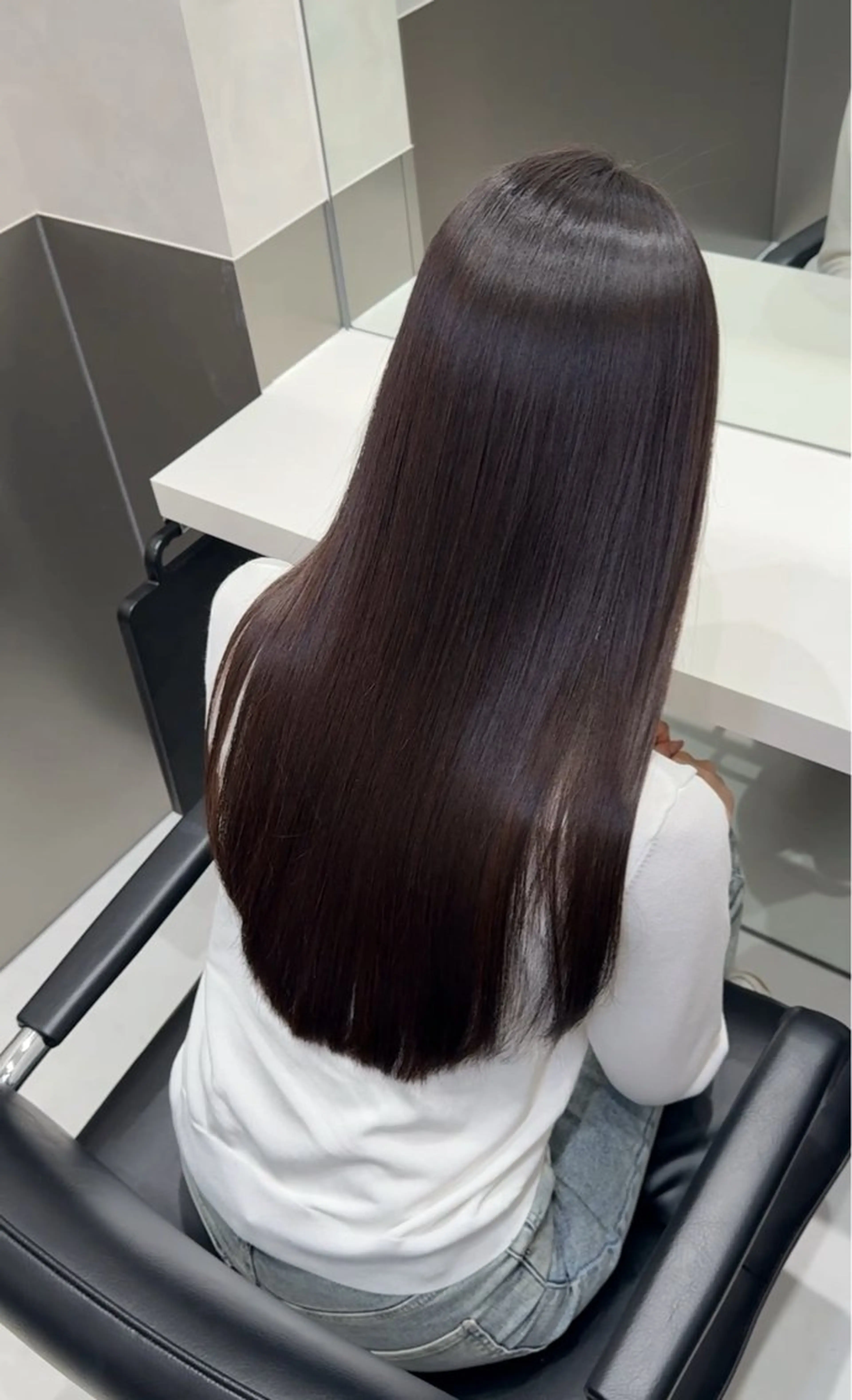 ロング 縮毛矯正 トリートメント 縮毛矯正クロスパーマ 益子達也のヘアスタイル