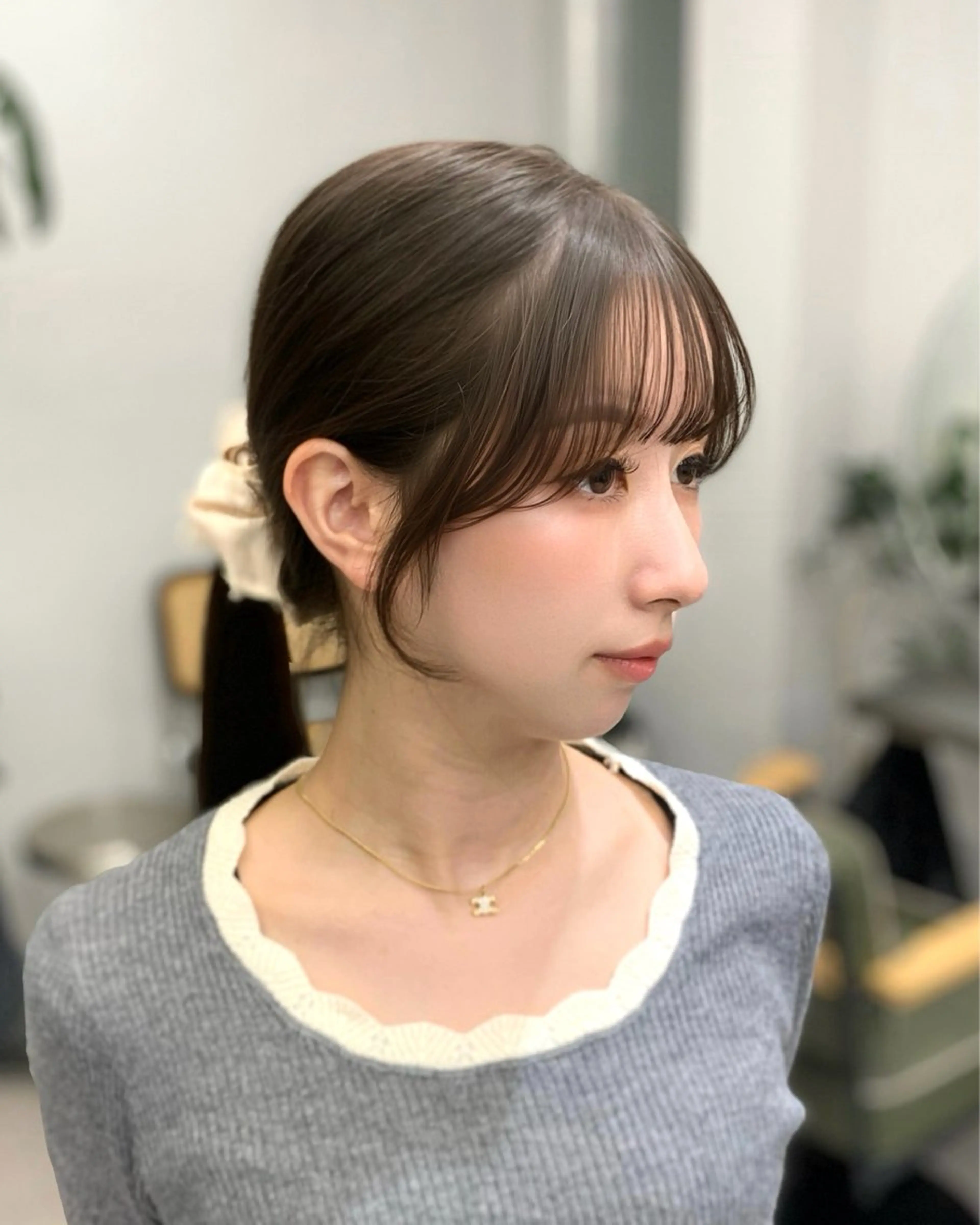 ロング カット ヘアカラー トリートメント 🎀韓国風顔周り× 透明感/梅田/アリサのヘアスタイル