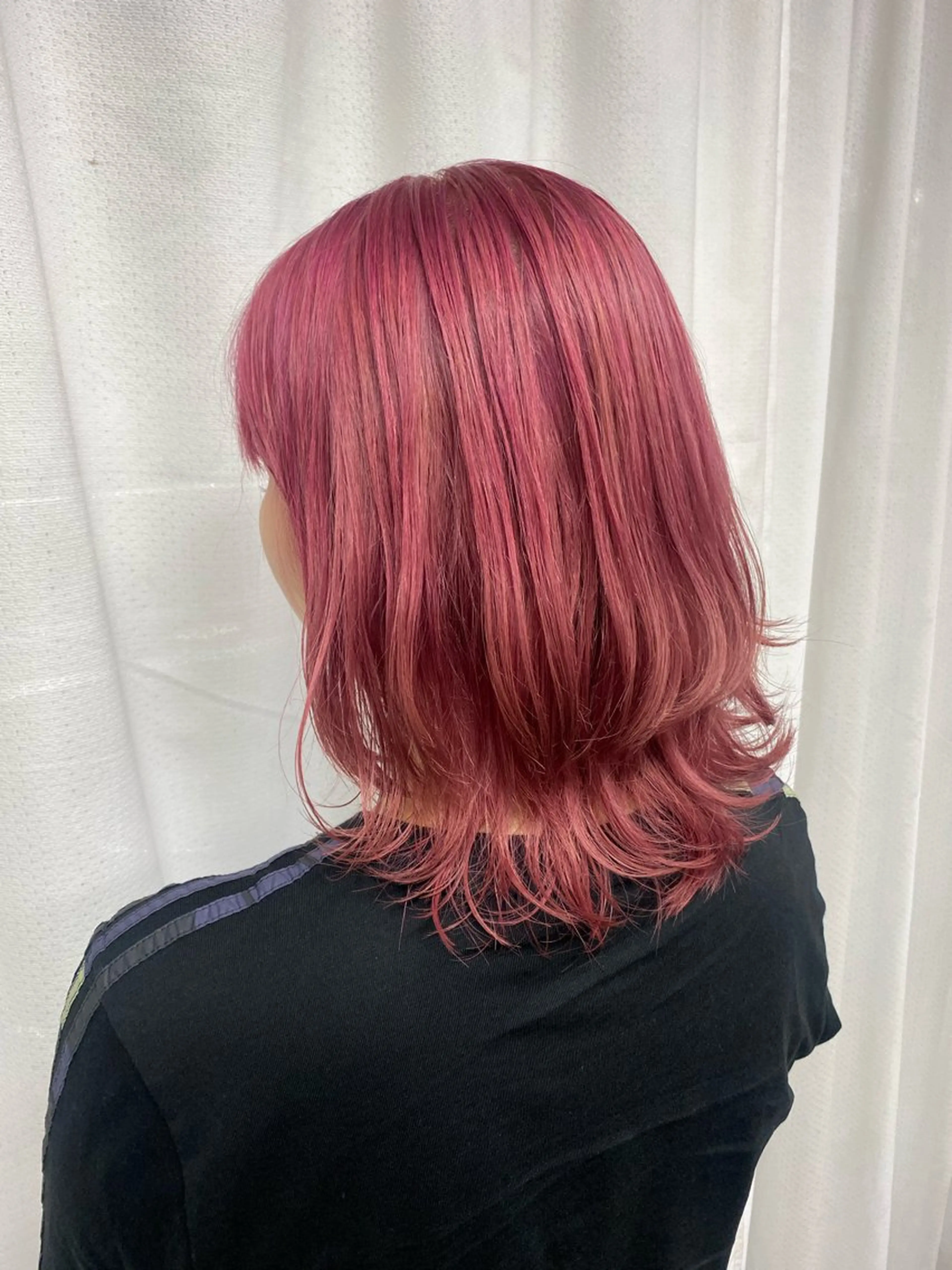 ミディアム カラー ヘアアレンジ ブリーチ ダブルカラー ラベンダーカラー ピンクカラー ピンクラベンダー 年間1500人担当 代表　南一路のヘアスタイル