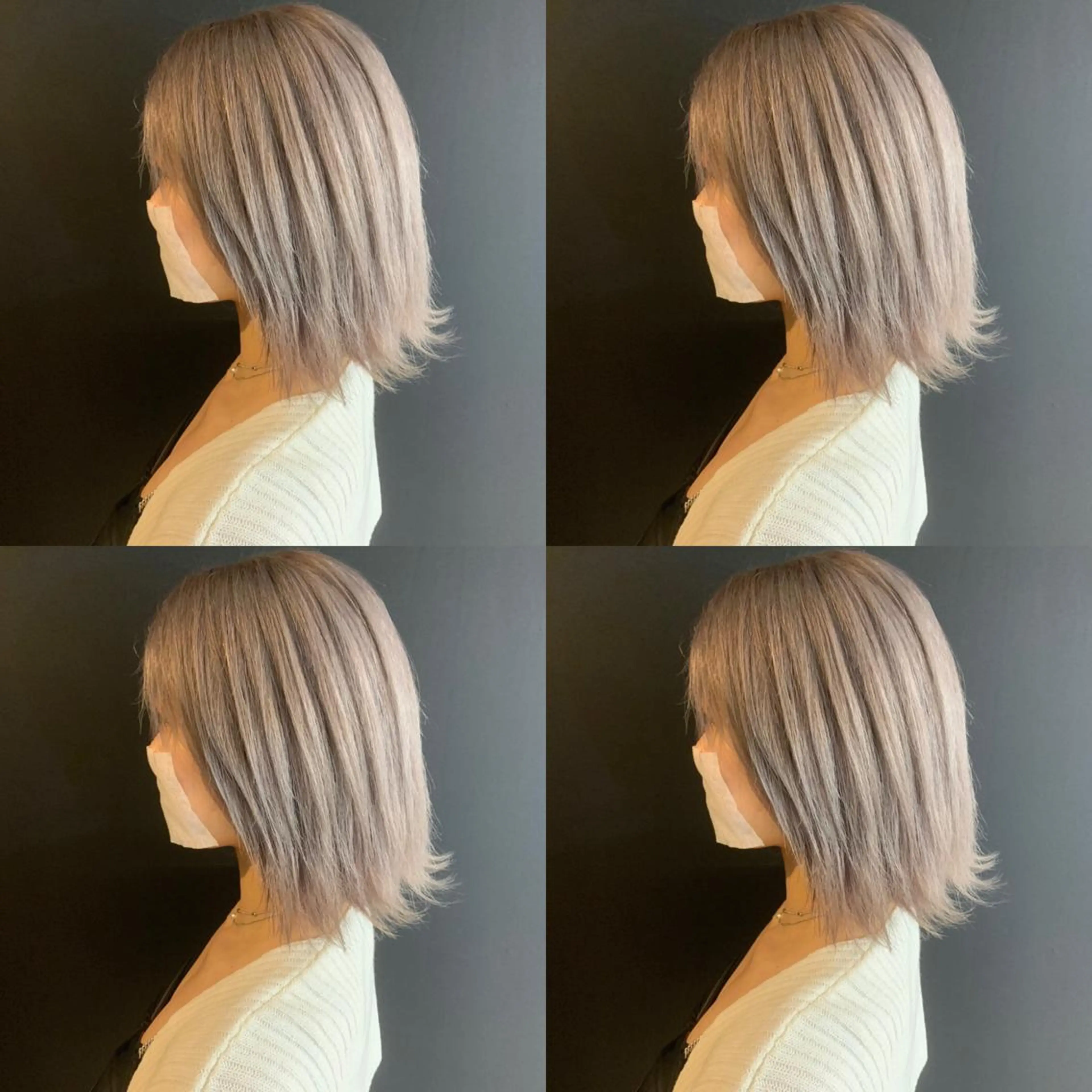 ショート カラー ベージュカラー ホワイトベージュ ヘアカラー トリートメント ✨縮毛矯正✖︎顔周り レイヤー✨ナカムラのヘアスタイル