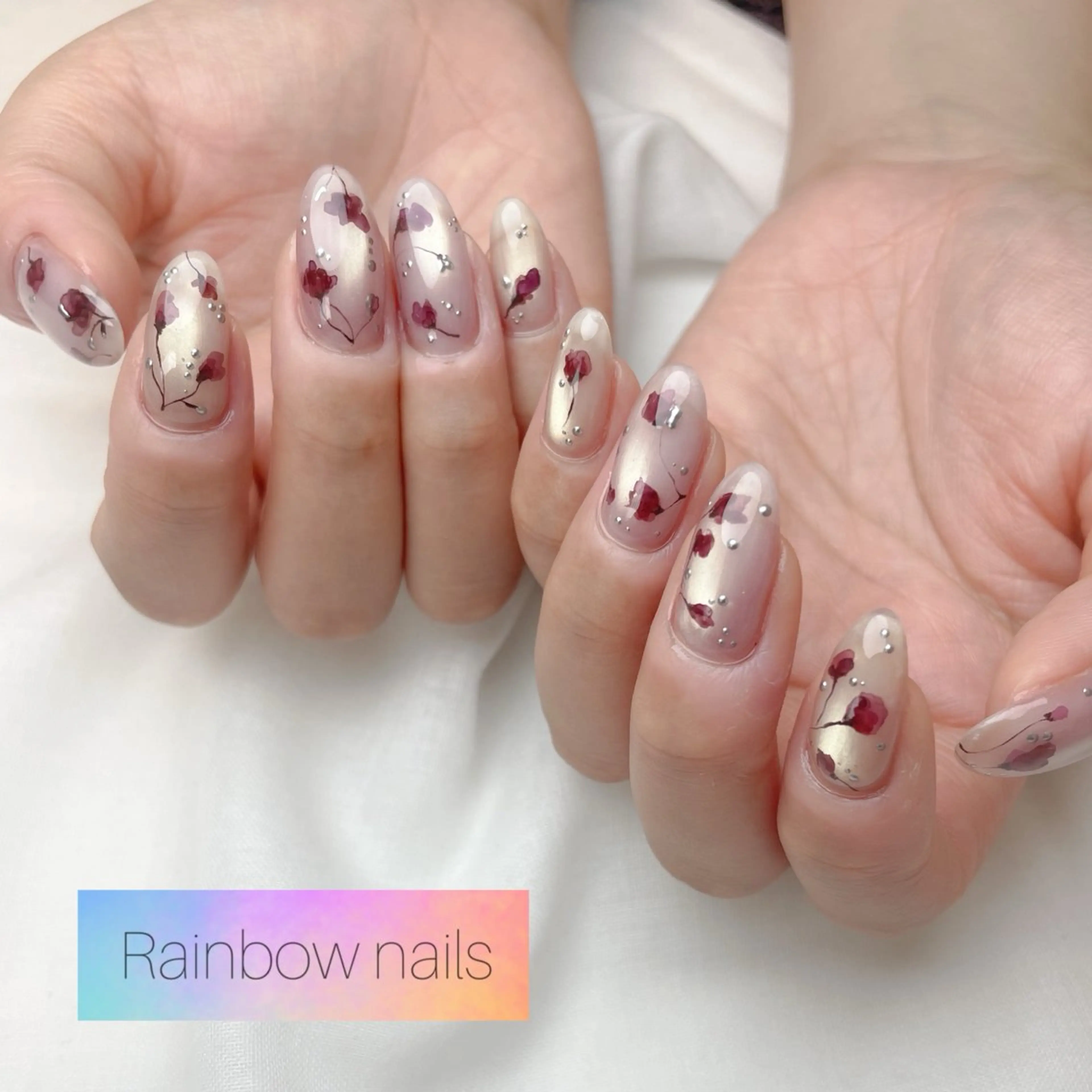 ネイル Rainbow nailsくろちゃんのネイルデザイン