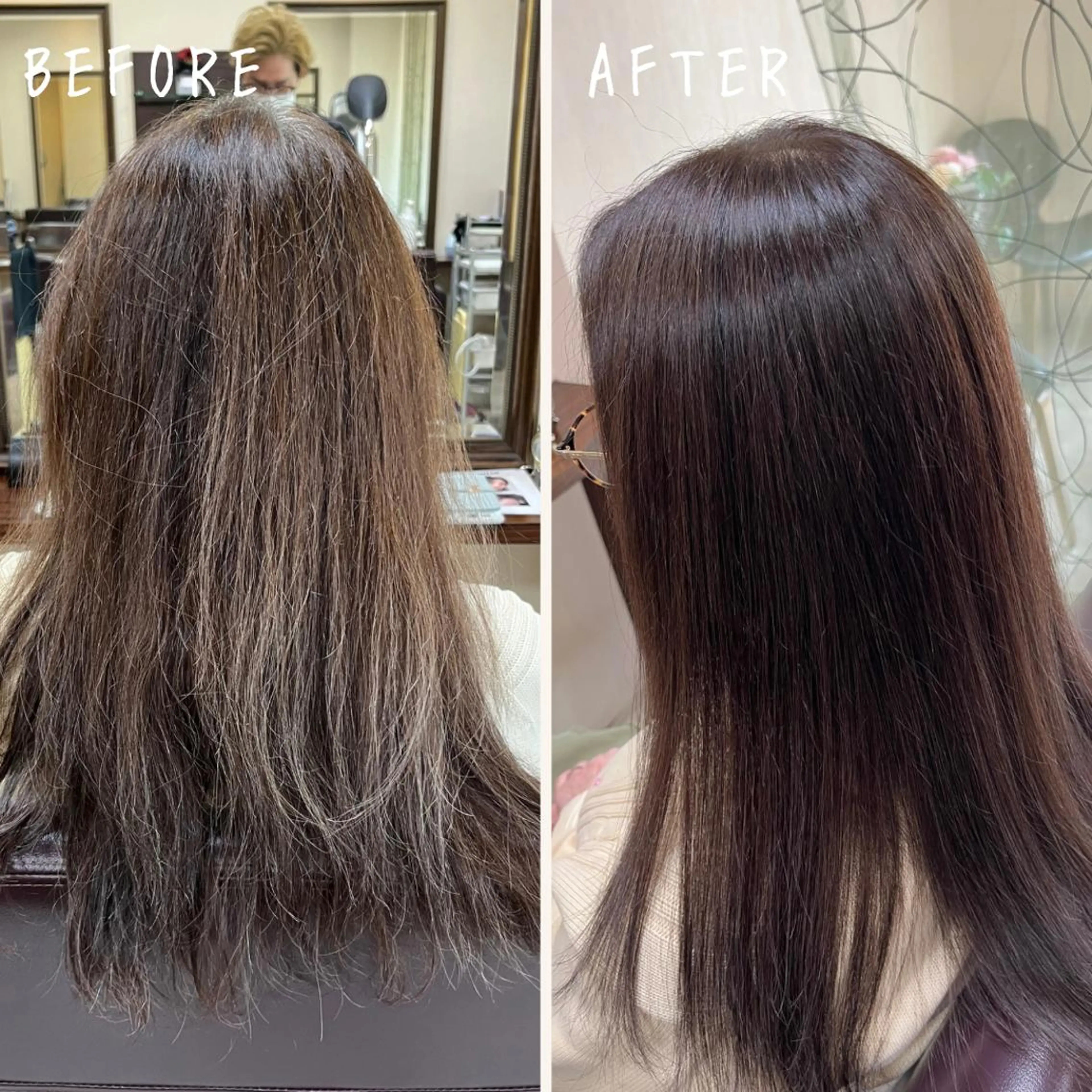 ロング アッシュ カット ヘアカラー トリートメント 澤崎 希望のヘアスタイル