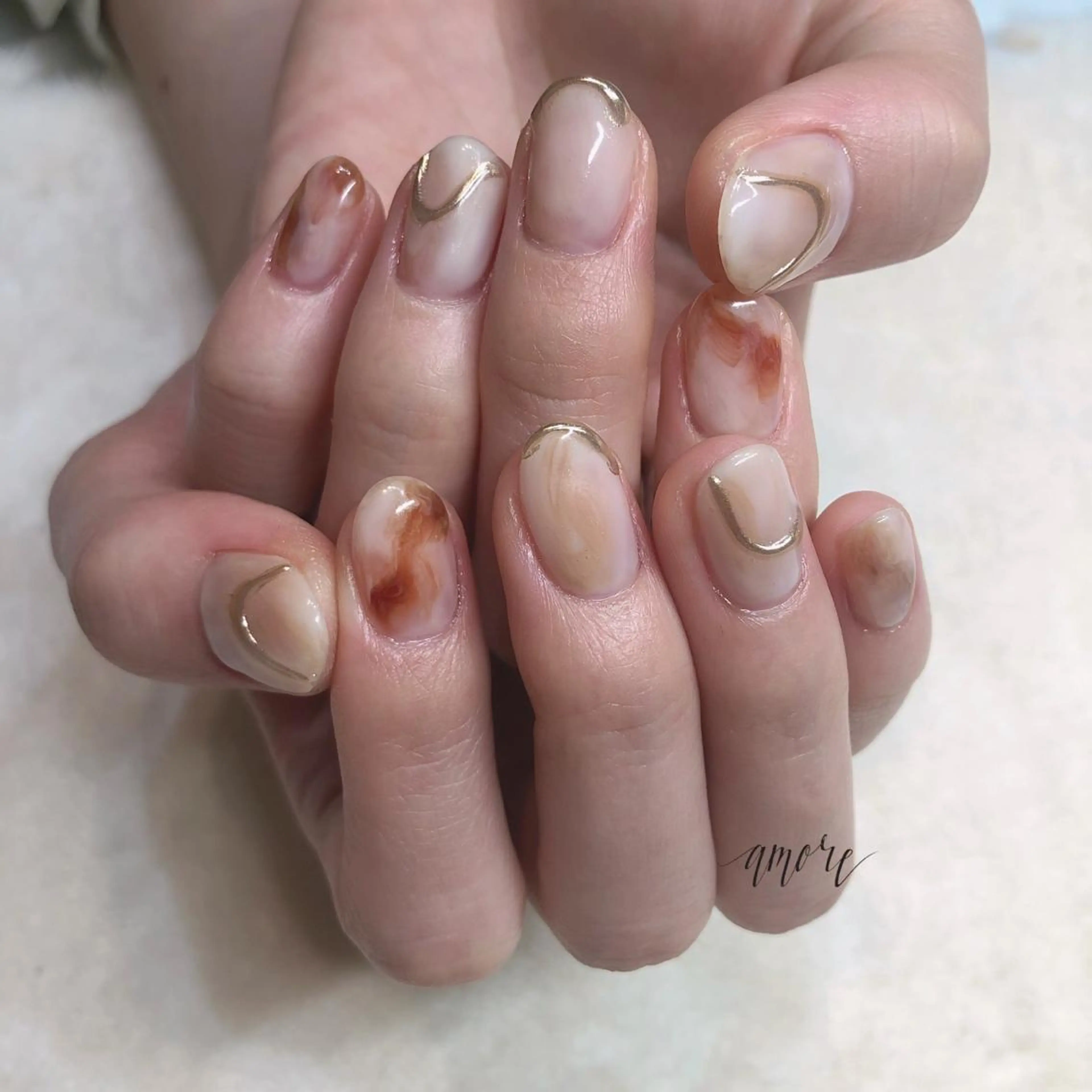 ネイル ジェルネイル ミラーネイル ニュアンスネイル 春ネイル You kyehwaのネイルデザイン