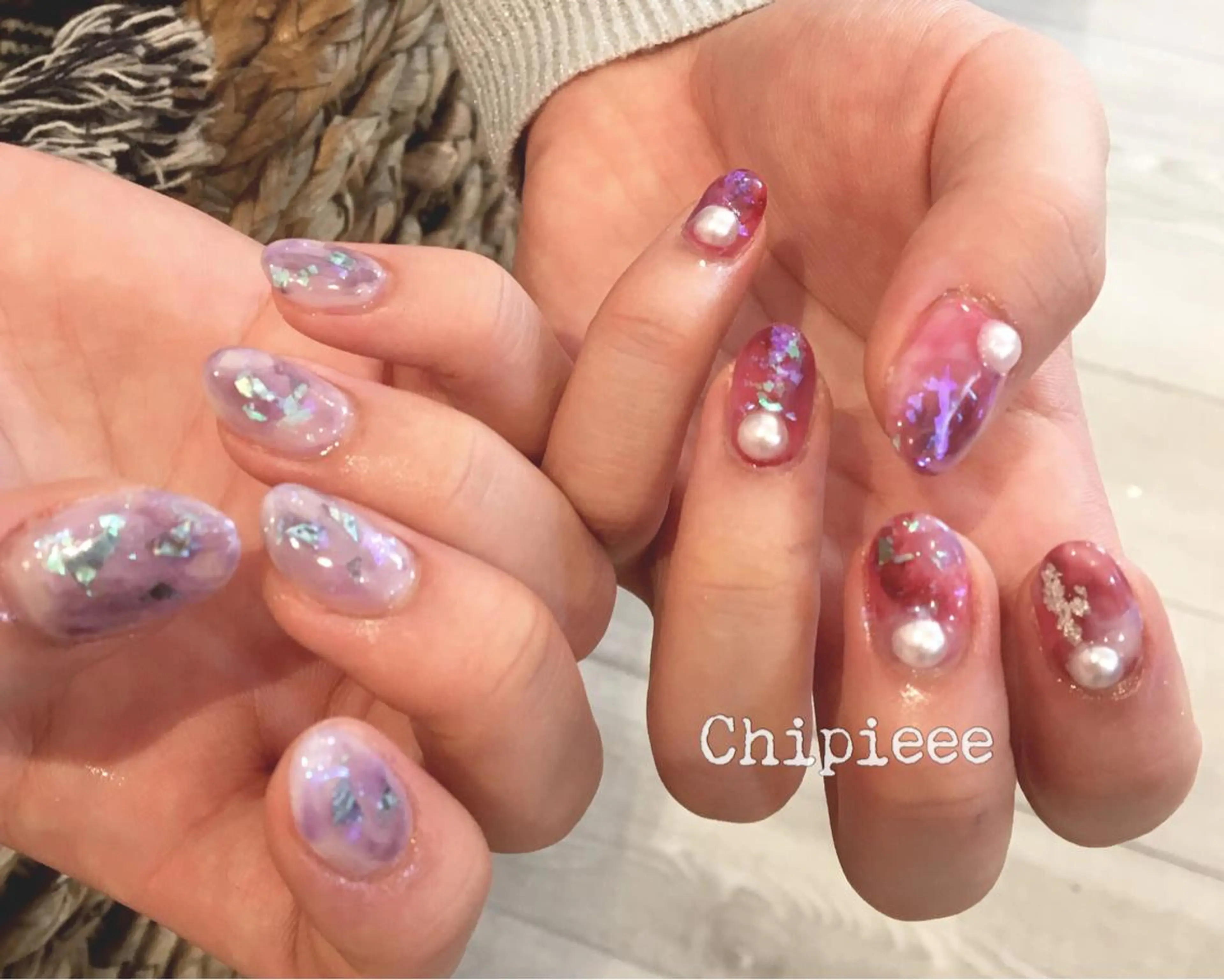 ネイル キラキラネイル revia所属・ERI Nailistのネイルデザイン