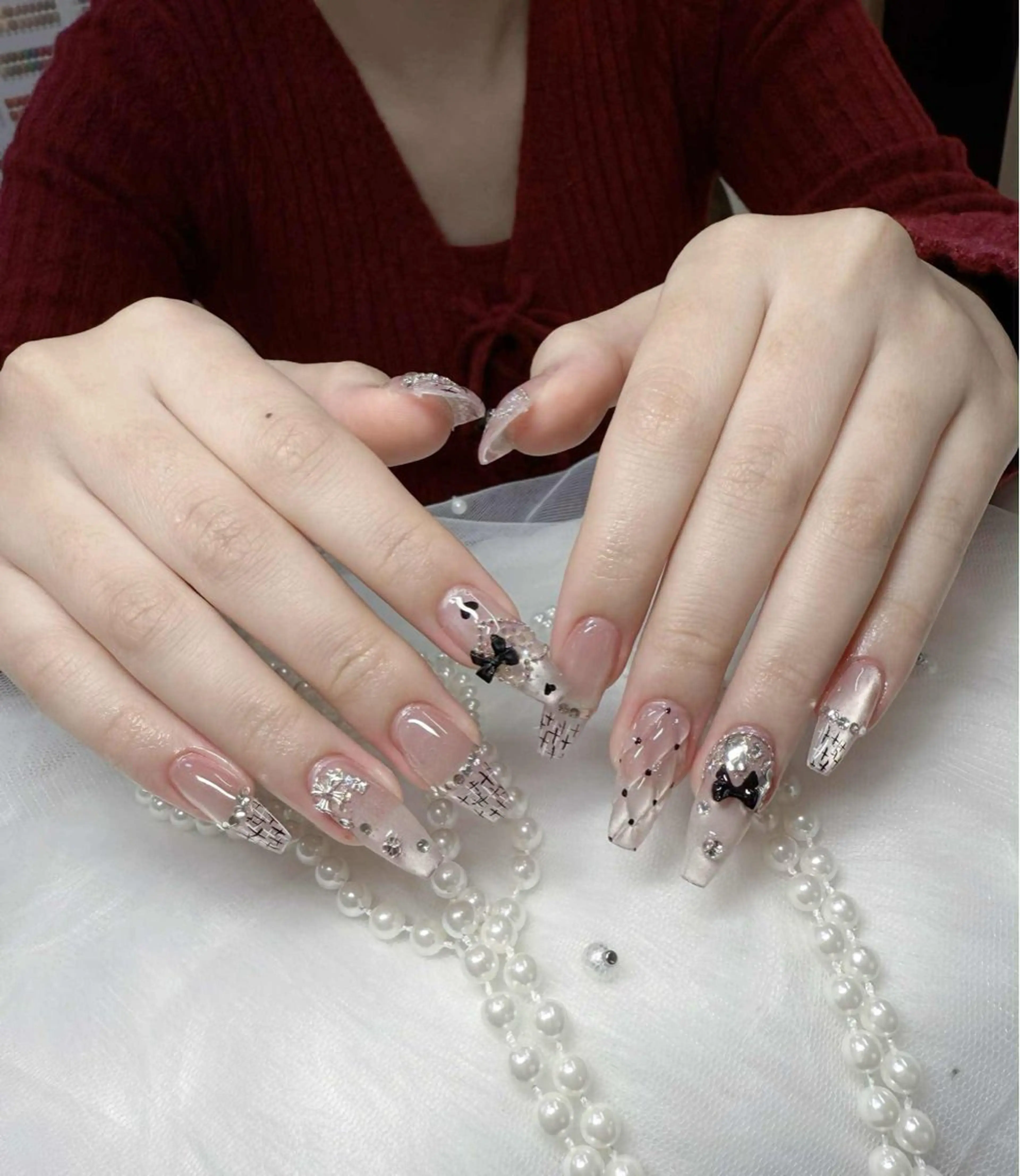 ネイル チークネイル 桜ネイル フラッシュネイル フットネイル ジェルネイル ハンドネイル GOHOUBI Nail 心斎橋店のネイルデザイン