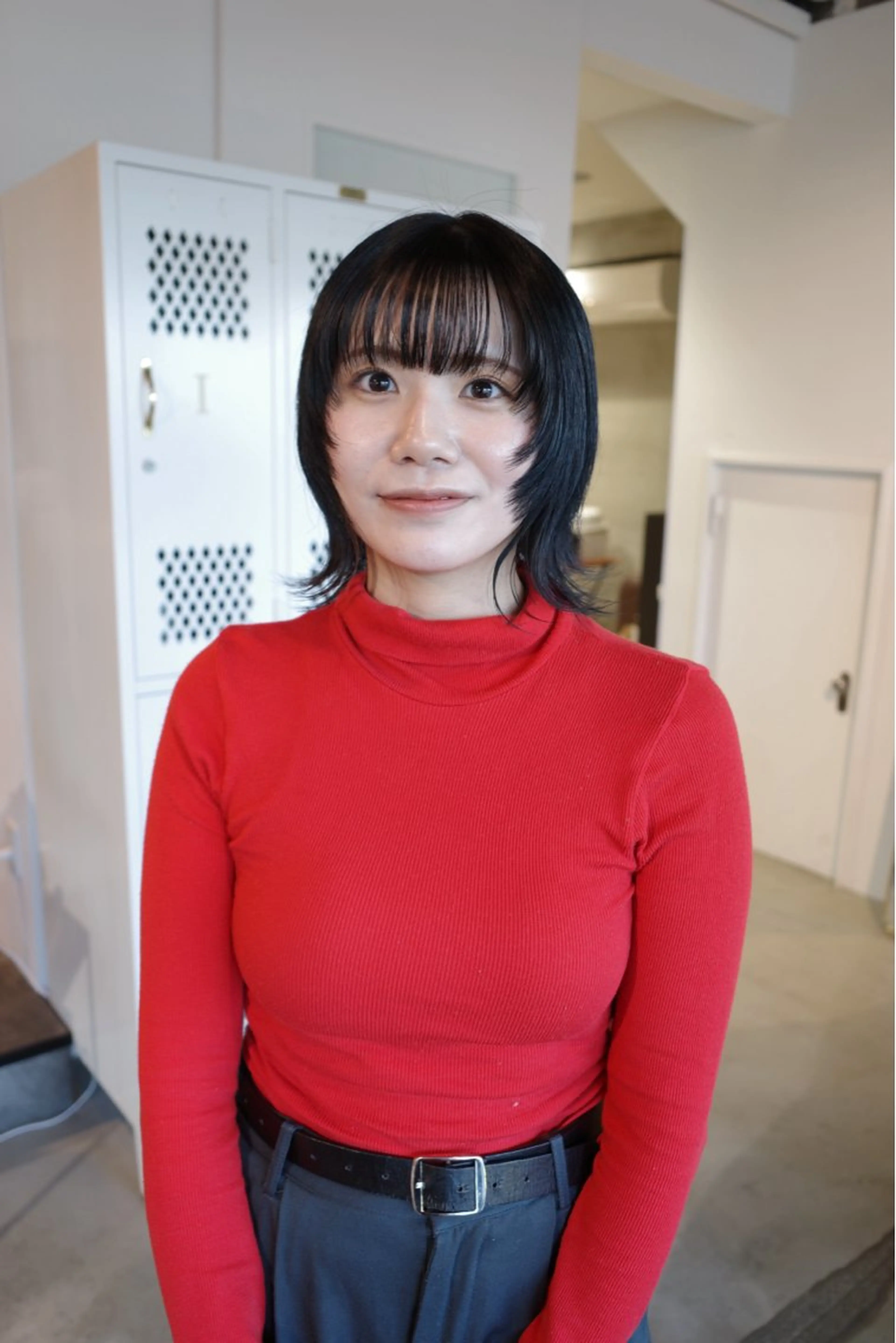 ショート カラー ブルーカラー ボブ ウルフカット 安藤 結花のヘアスタイル