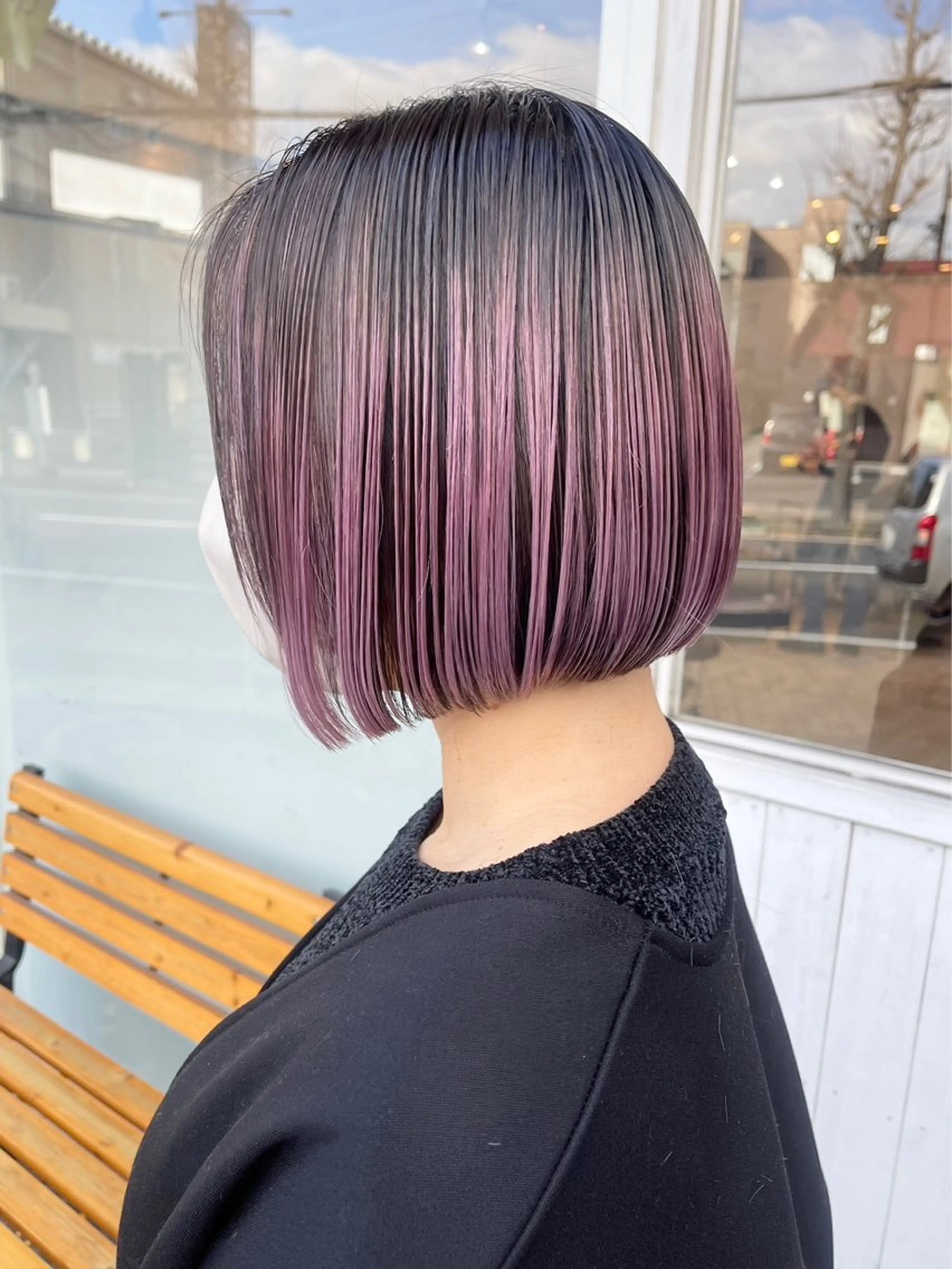 ミディアム カット ヘアカラー トリートメント 🍭透明感カラー 志賀拓海🍬🌈のヘアスタイル