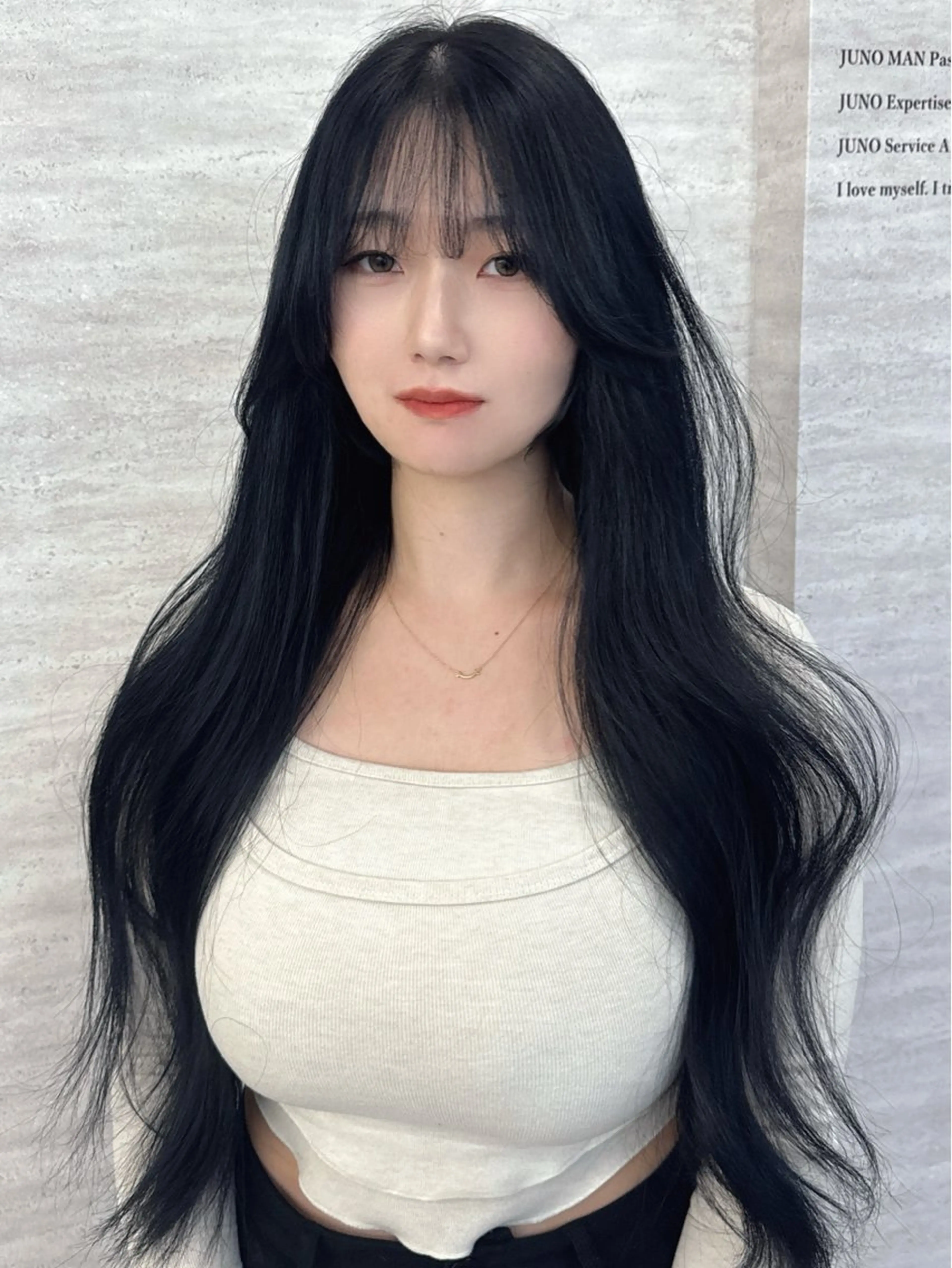 ロング カラー ヘアアレンジ ヘアカラー トリートメント 韓国レイヤーカット/ 儚げカラーチナツのヘアスタイル