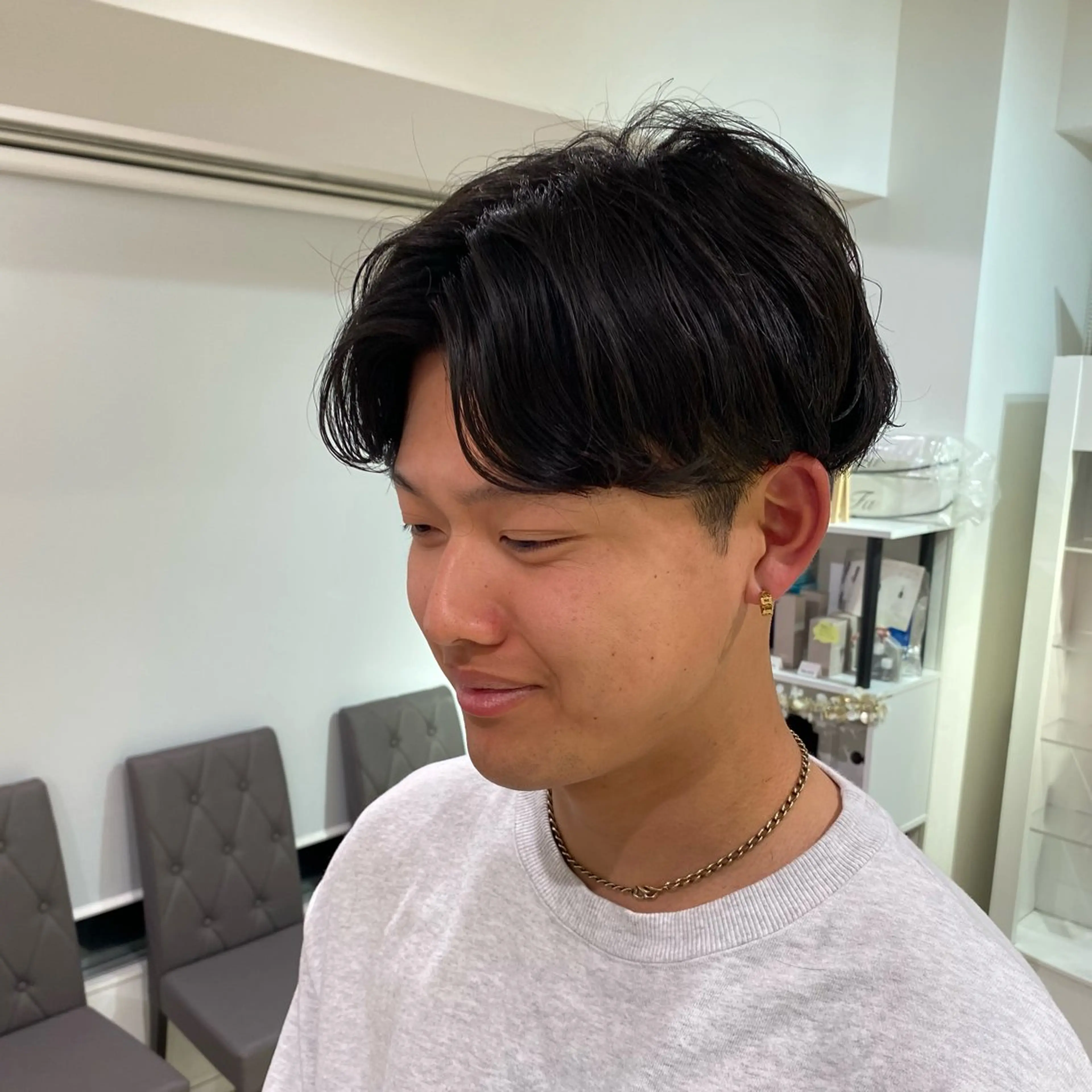 パーマ メンズ センターパート メンズパーマ パーマ トリートメント MEY HAIR CURLYS所属・ハードパーマ Rico💜のヘアスタイル