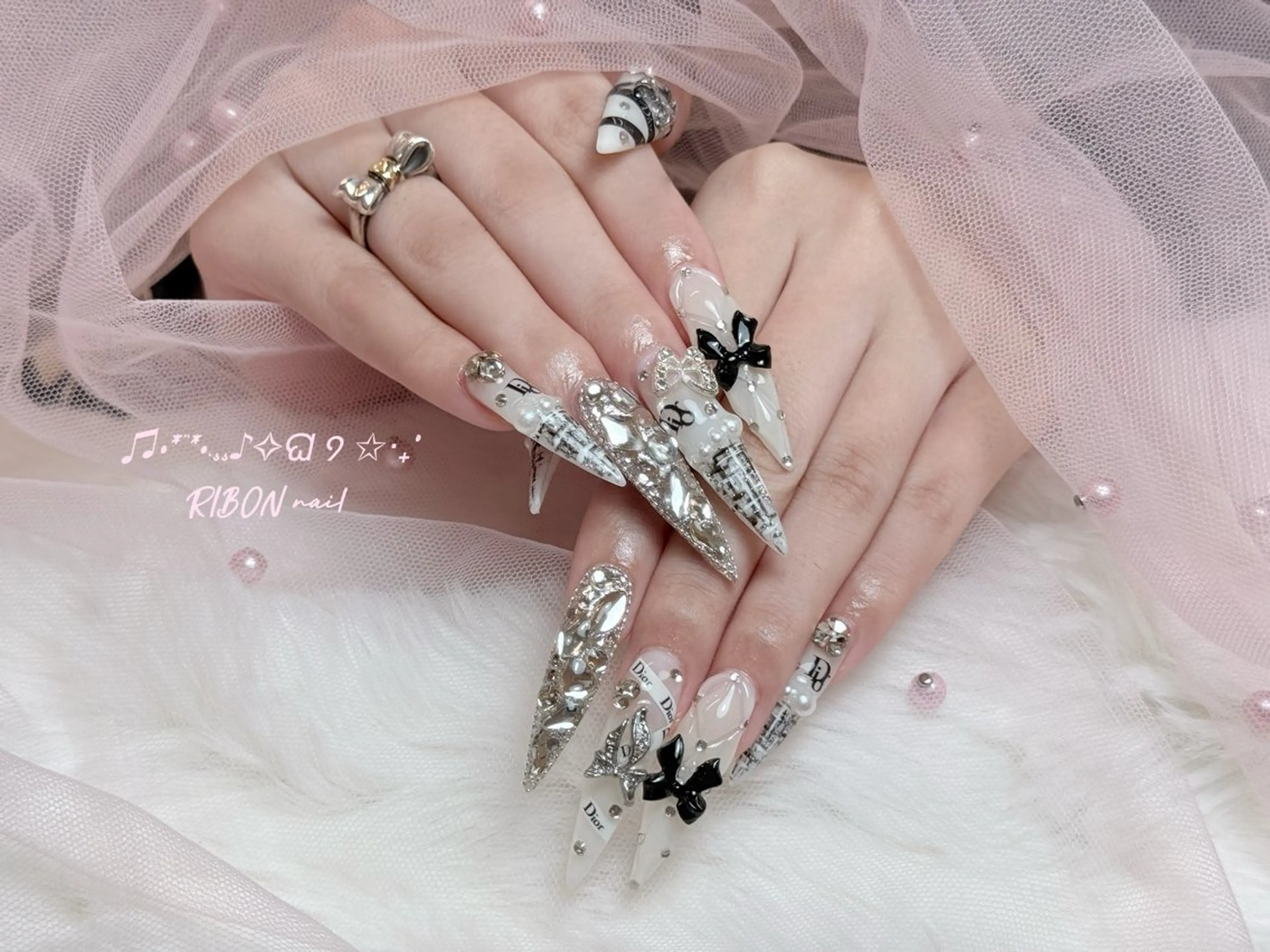 ネイル チークネイル 長さ出し フレンチネイル ジェルネイル グラデーション ハンドネイル RIBON nail salonのネイルデザイン
