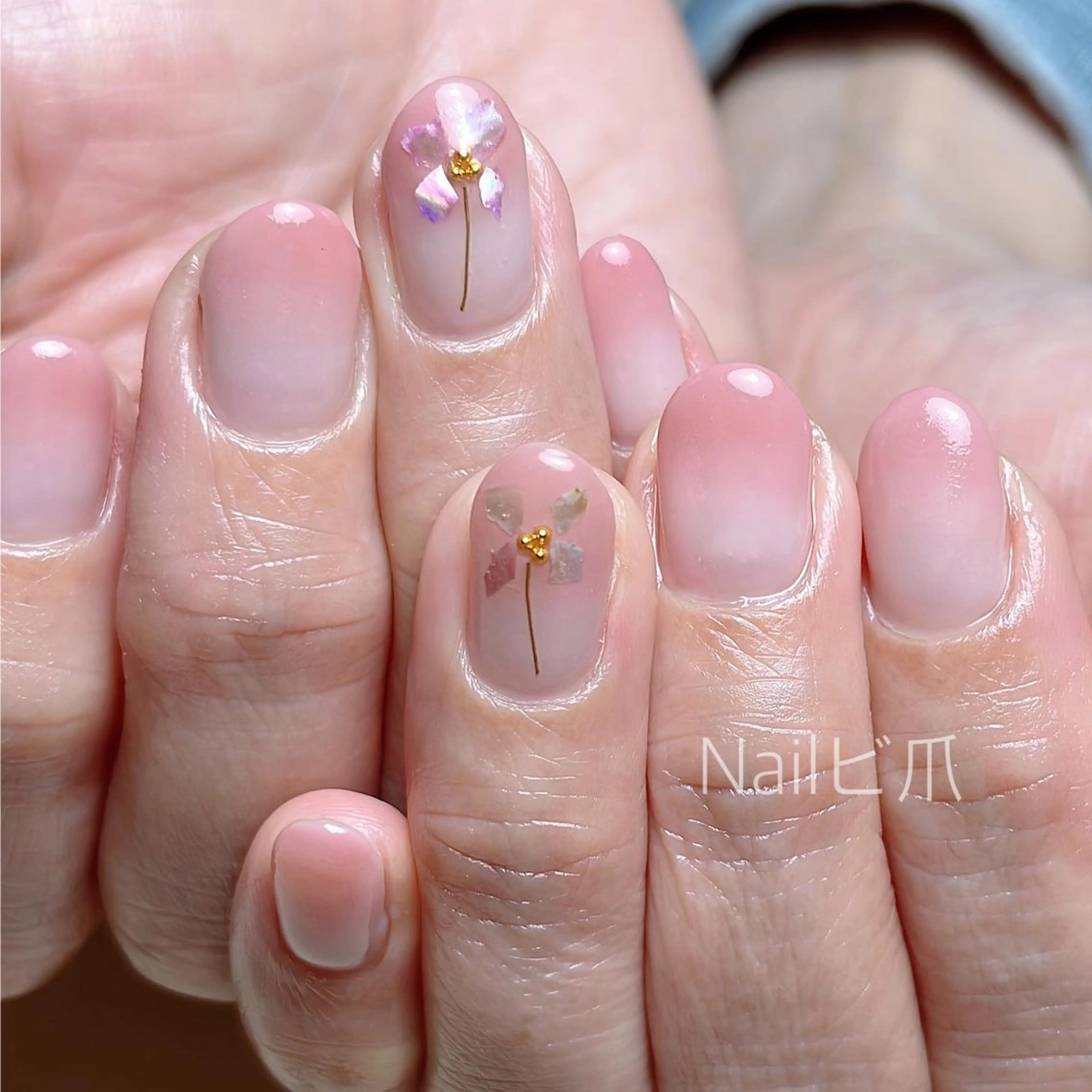 ネイル 春ネイル Nail ビ爪のネイルデザイン