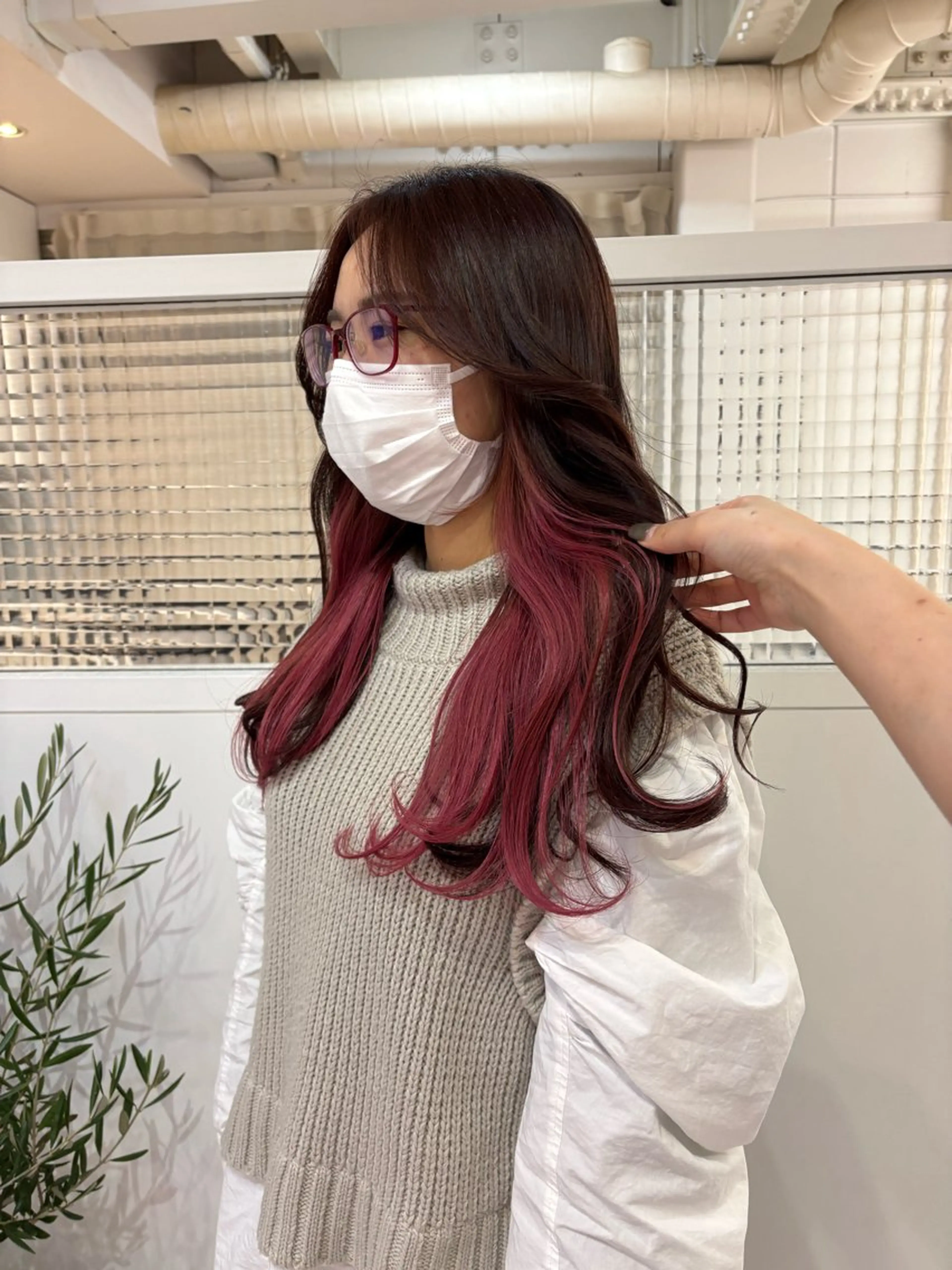 ロング ヘアカラー トリートメント 韓国レイヤー/ヘア カラー🎀ayamiのヘアスタイル