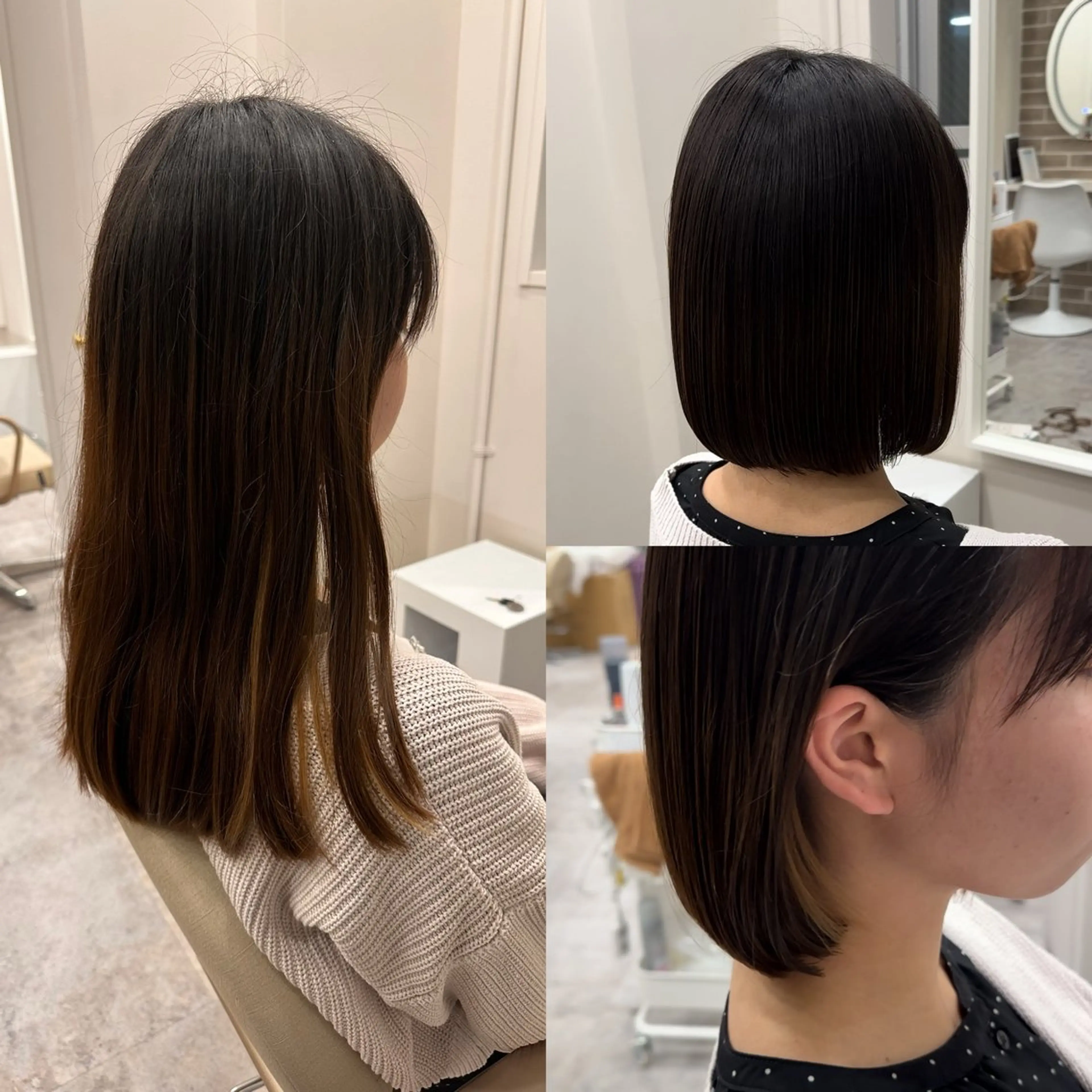 ショート ボブ、レイヤー、 ハイトーン、古淵のヘアスタイル