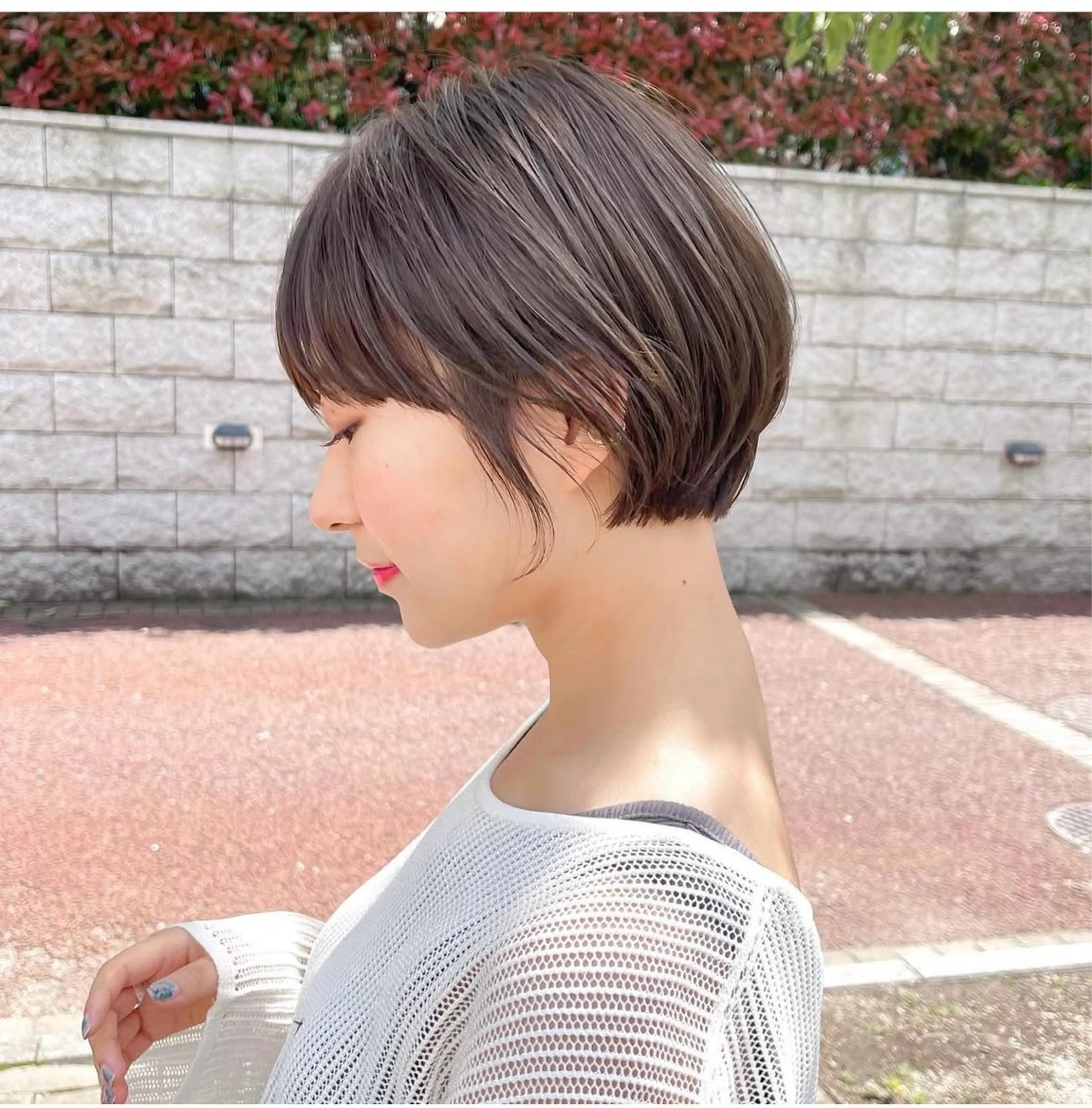 ショート カラー ren ボブロブ/ミディアムのヘアスタイル