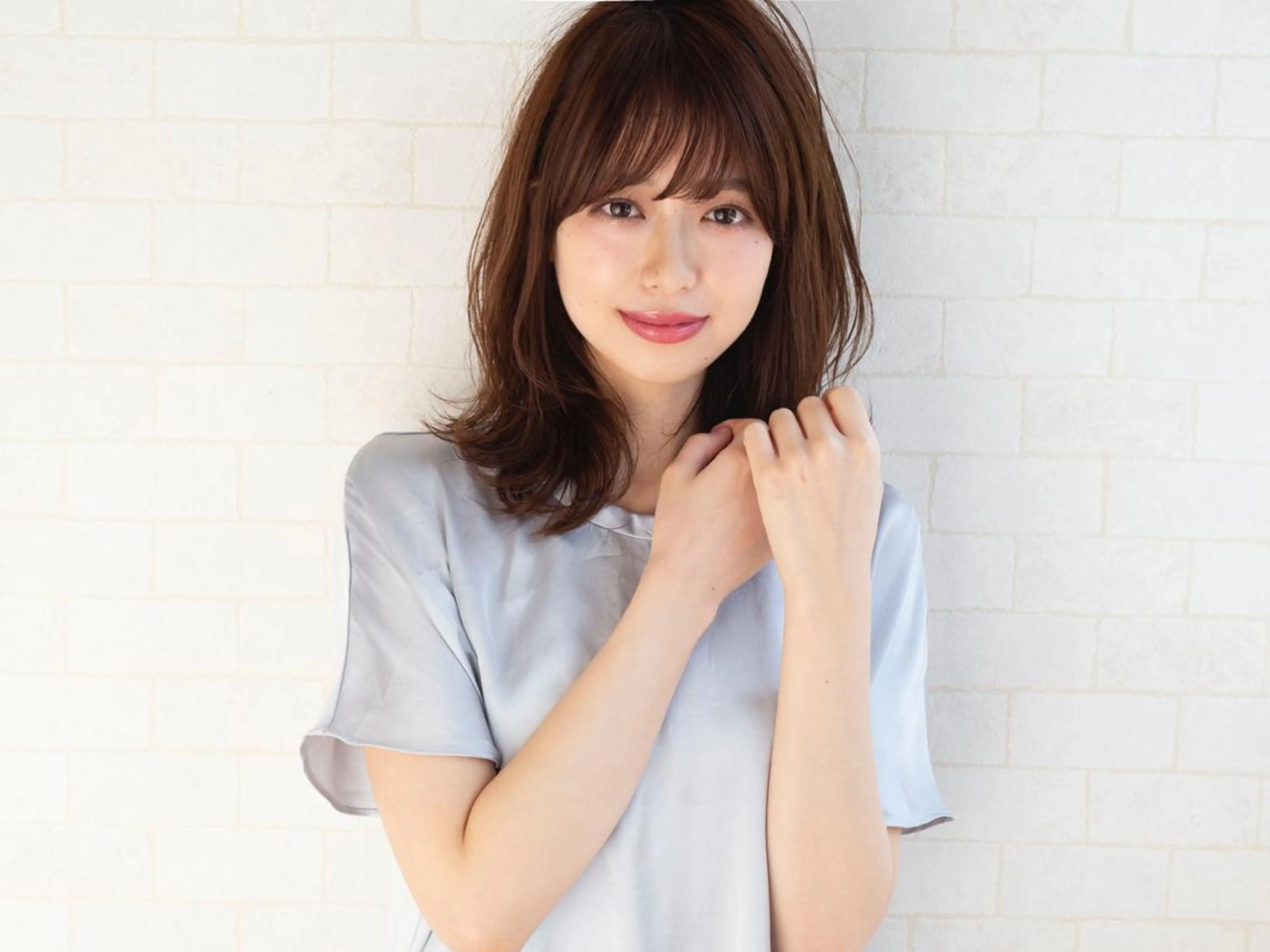 ミディアム カラー ヘアアレンジ 透明感カラー ツヤ髪になりたい方へ 🩷柴田知亜希のヘアスタイル