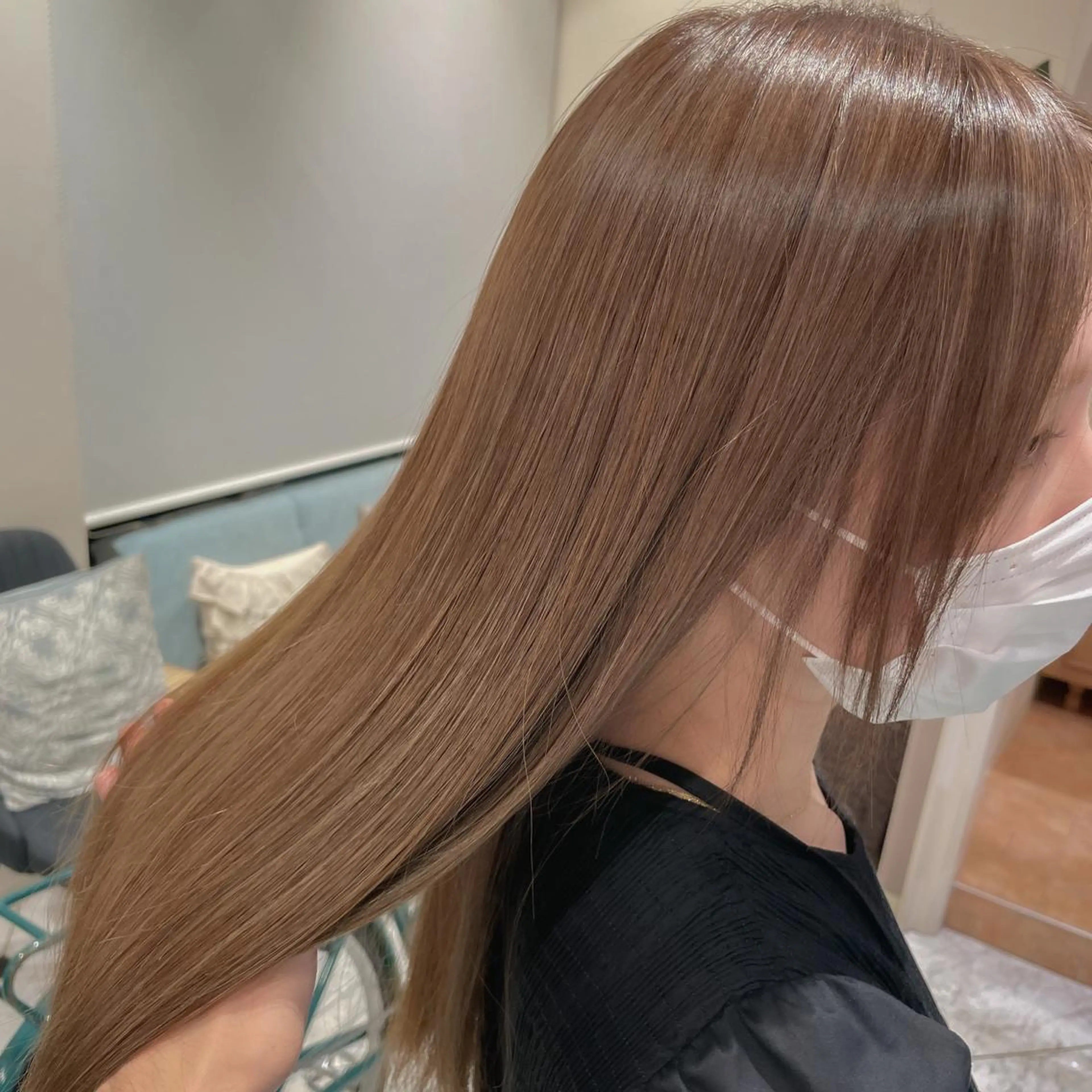 ロング カラー カット ヘアカラー 縮毛矯正 トリートメント レイヤー/韓国ヘア 縮毛矯正🫧鈴木颯のヘアスタイル