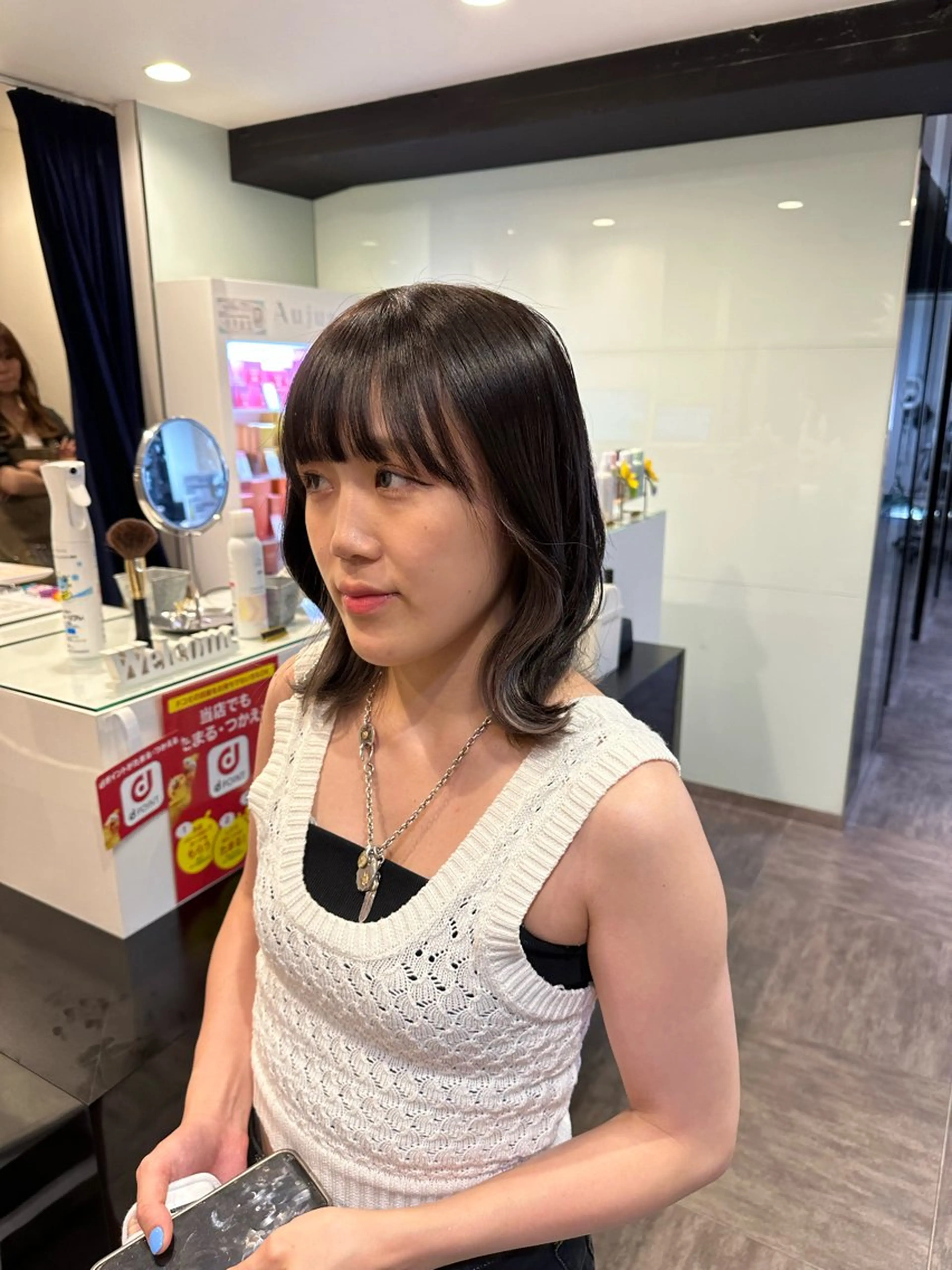 ミディアム カラー ヘアカラー レイヤー/艶カラー ROKUのヘアスタイル