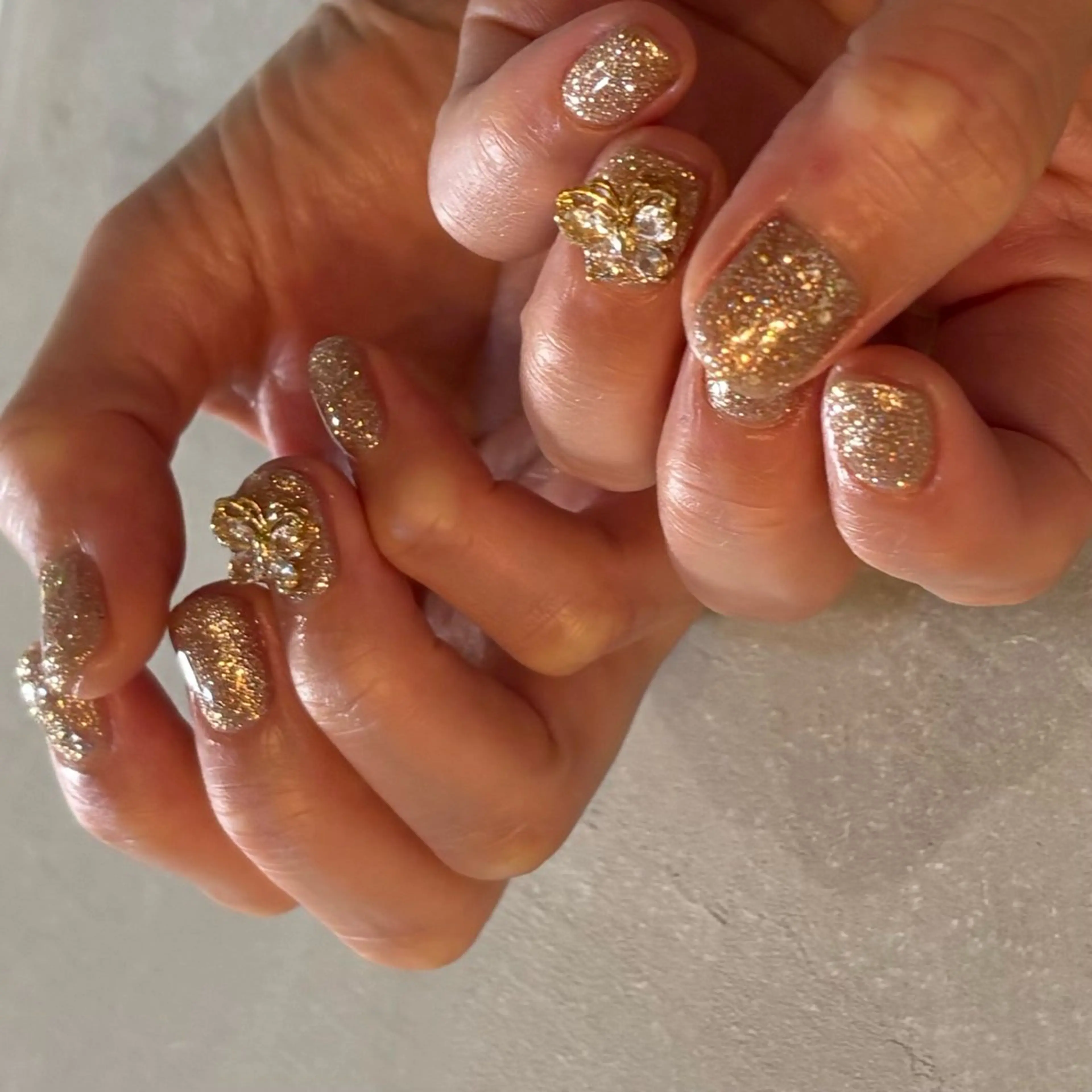 ネイル ラメ(グリッター) ハンドネイル ✳︎new open ケア/パラジェルのネイルデザイン