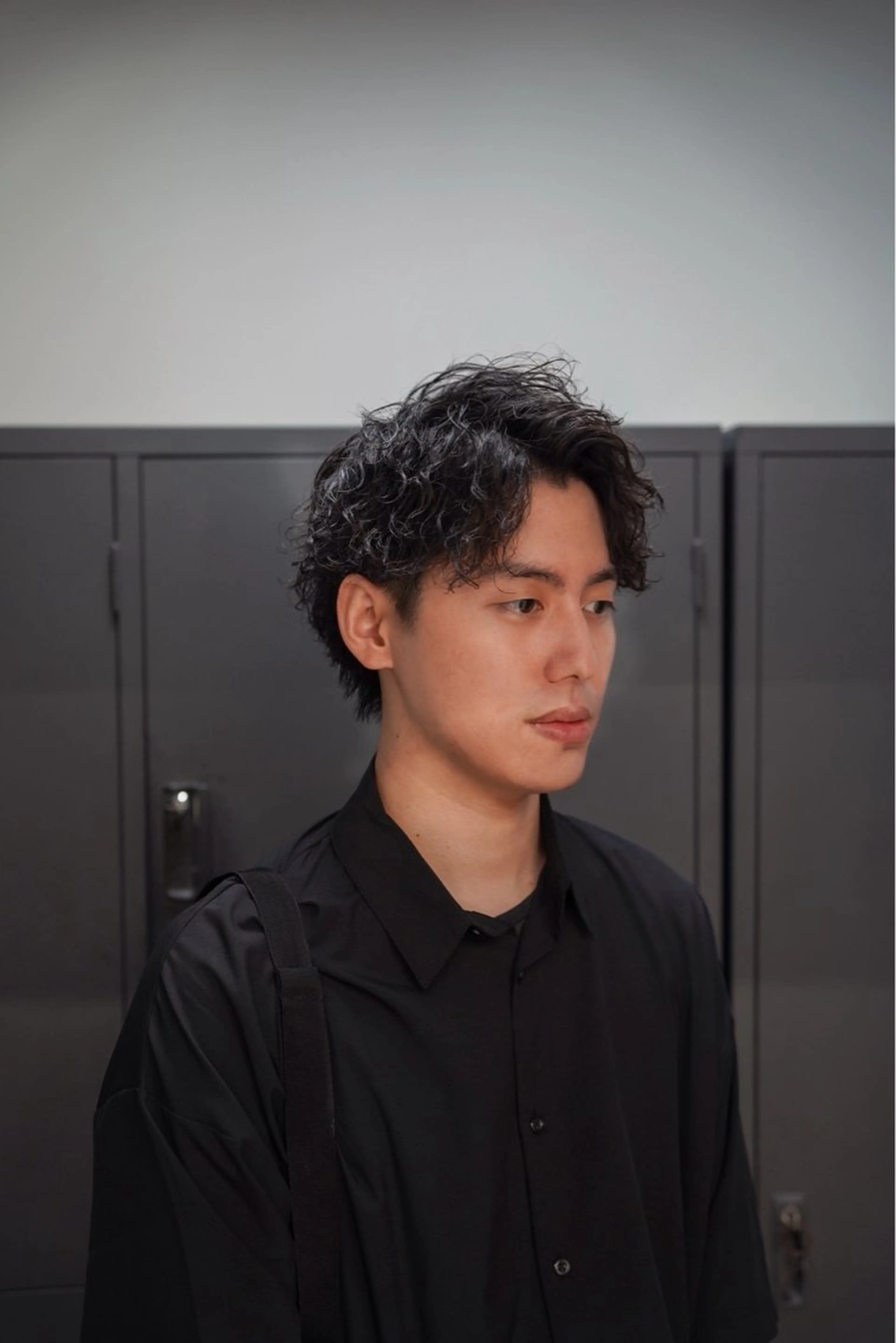 ミディアム パーマ メンズカットモデル/ ブリーチ/いぶきのヘアスタイル