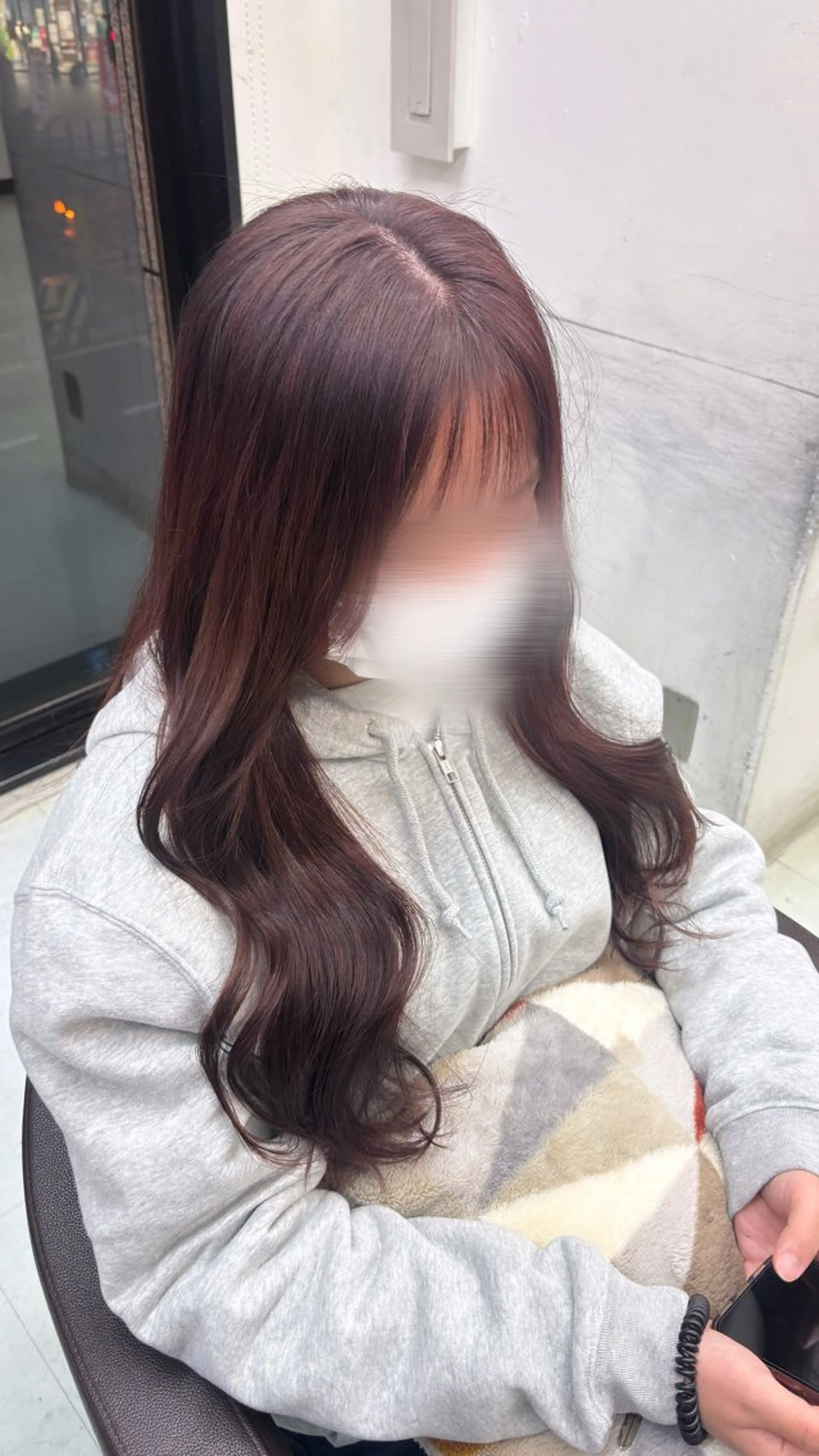 ロング ピンクブラウン ヘアカラー WiLL 梶岡日菜 /メンズカット✂️のヘアスタイル