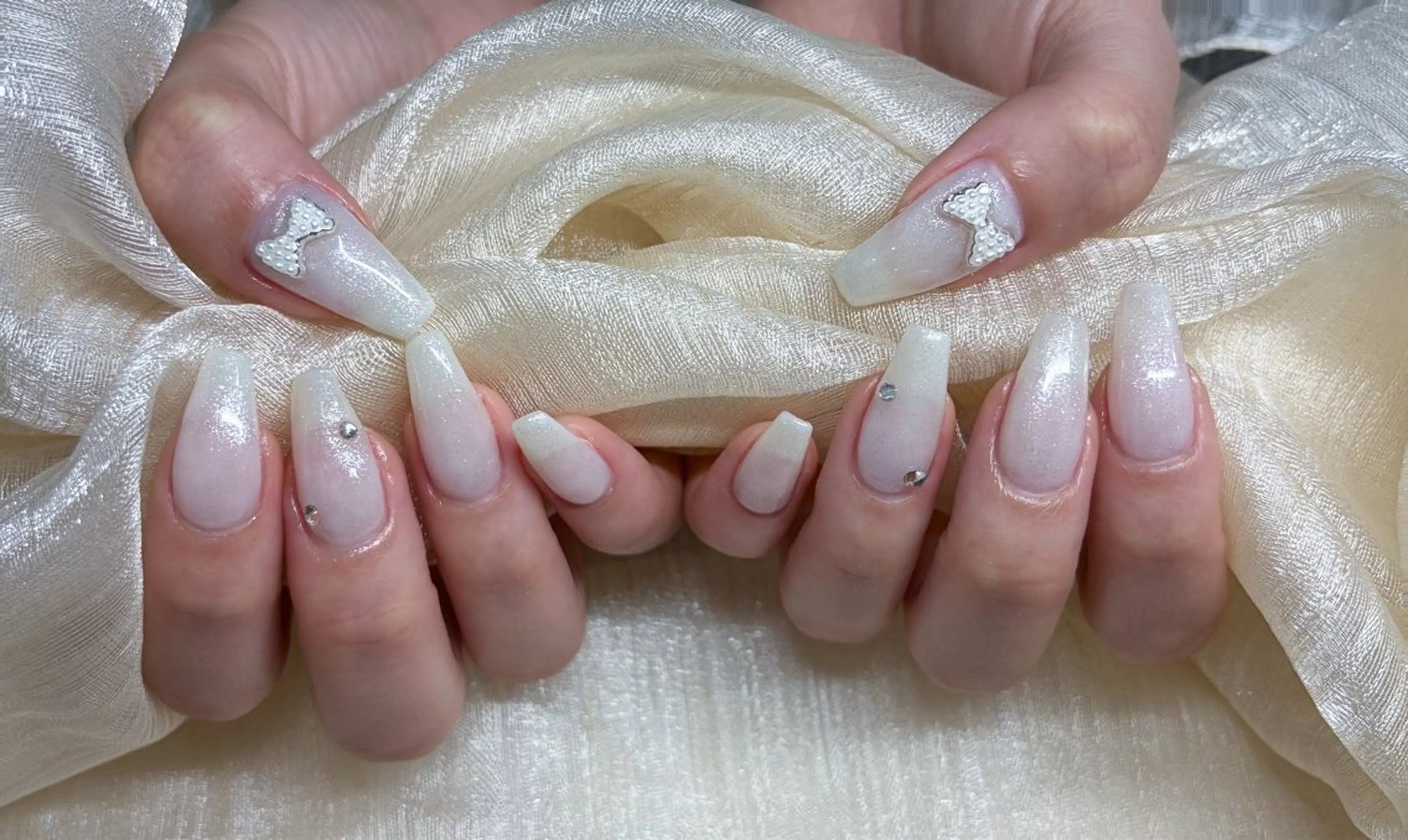 ネイル スカルプネイル シンプルネイル Lu nailsalonのネイルデザイン