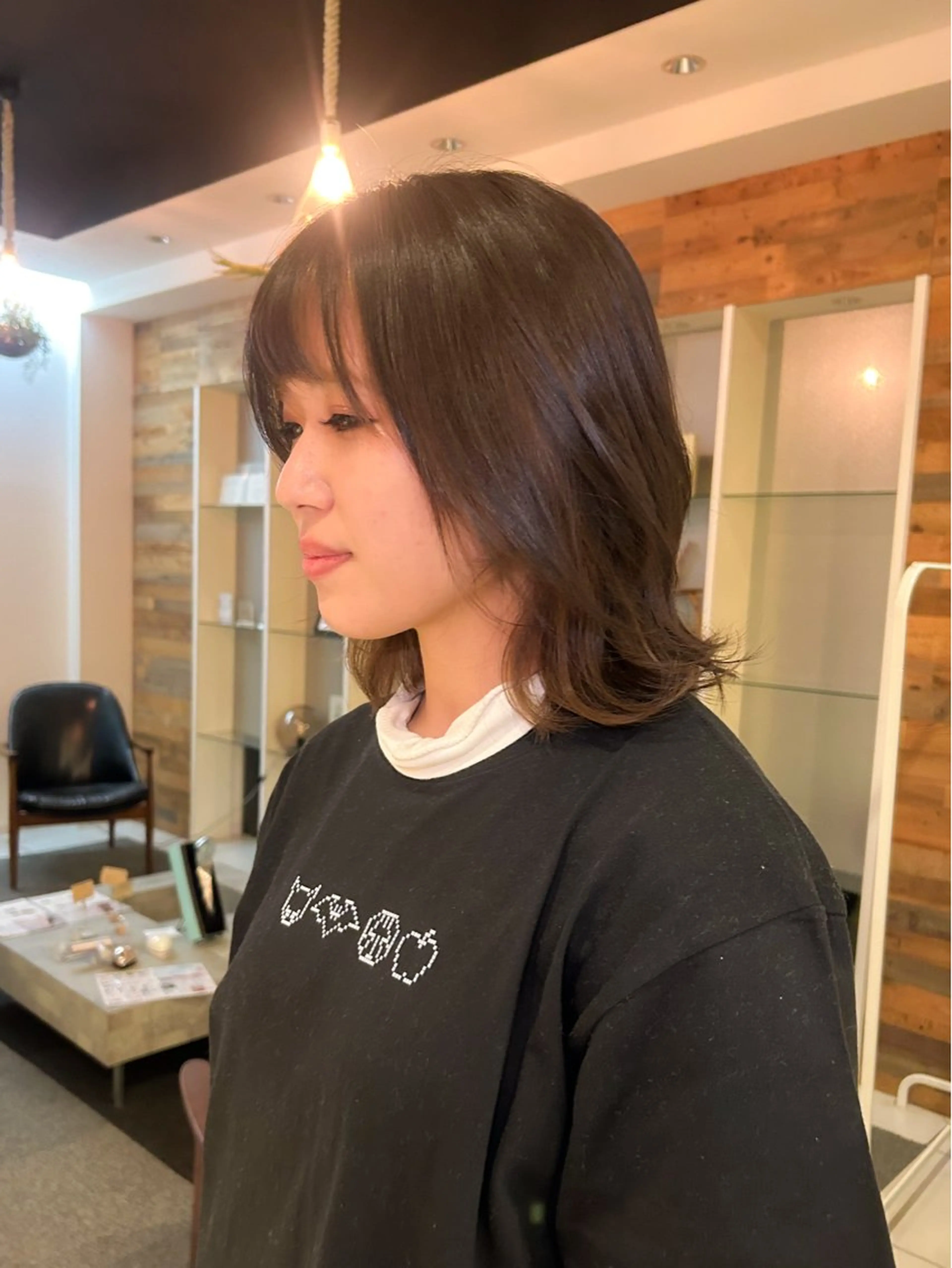 ミディアム カラー ヘアカラー トリートメント 髪質改善/ストレート パーマ長久手/ひかるのヘアスタイル