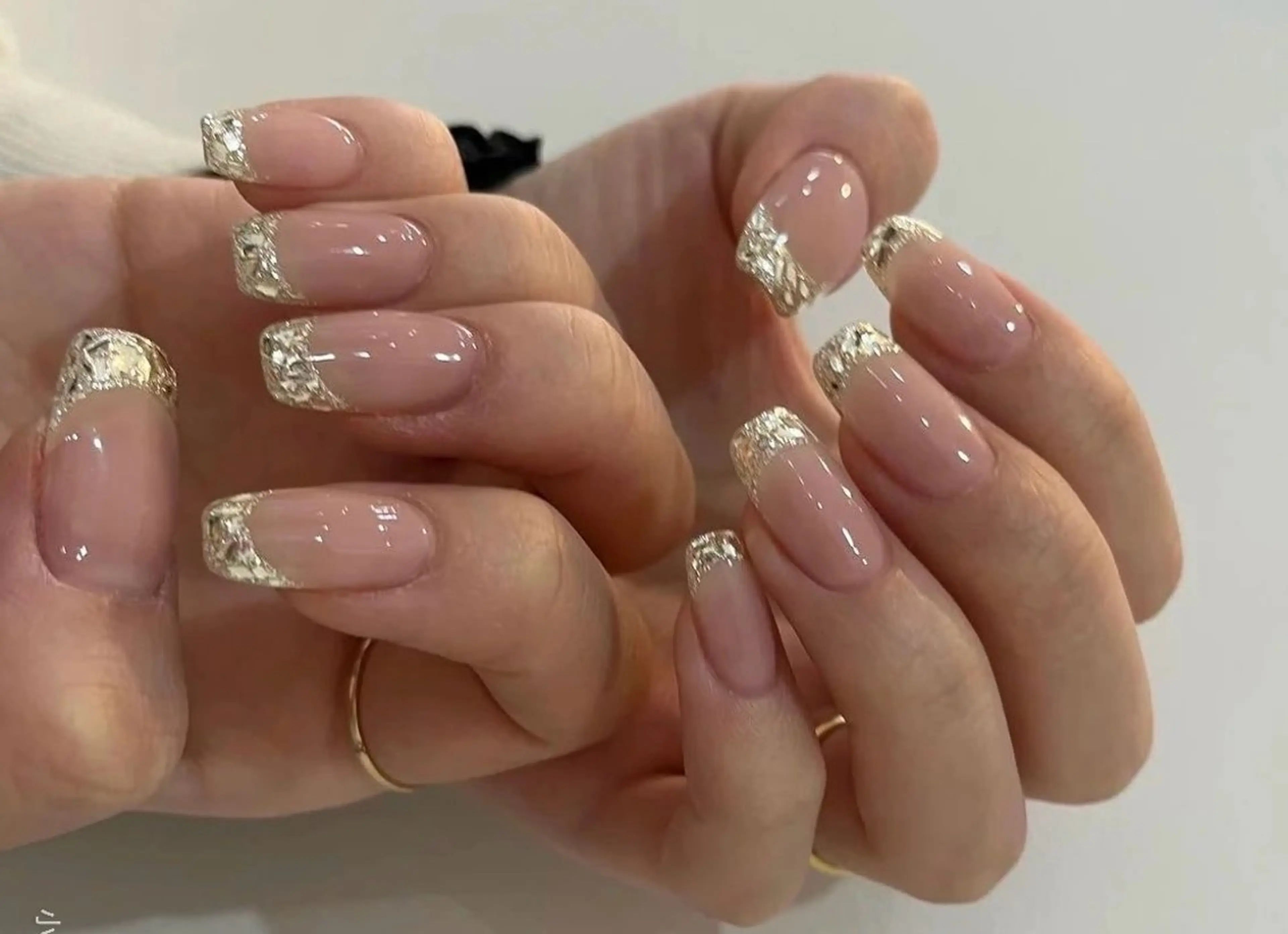 ネイル 成人式 フレンチネイル ジェルネイル グラデーション マグネットネイル ハンドネイル Rika  nail cocoのネイルデザイン