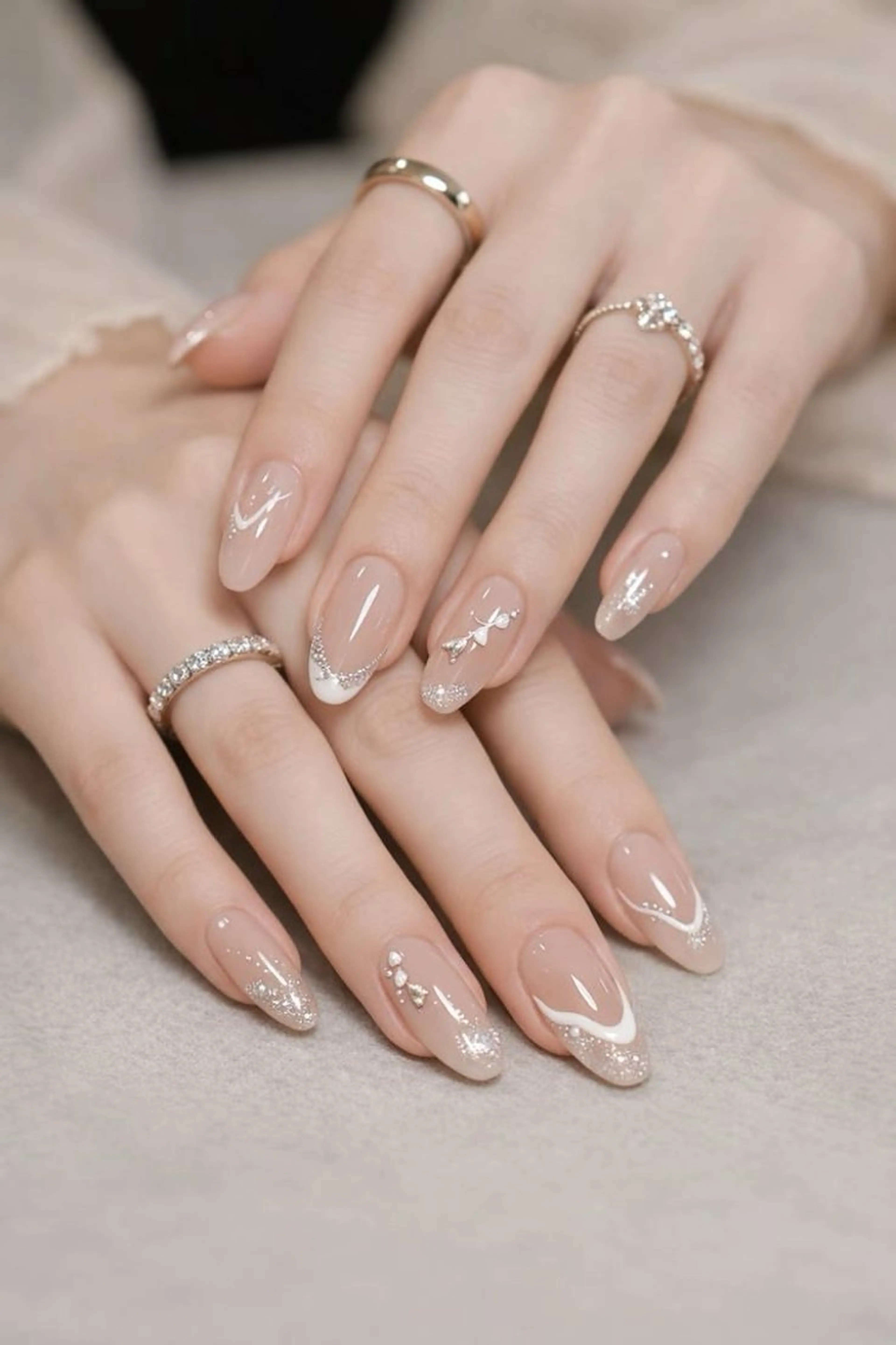 ネイル 韓国ネイル 持ち込み ニュアンスネイル ネイルチップ Minn ANA.CHUOのネイルデザイン