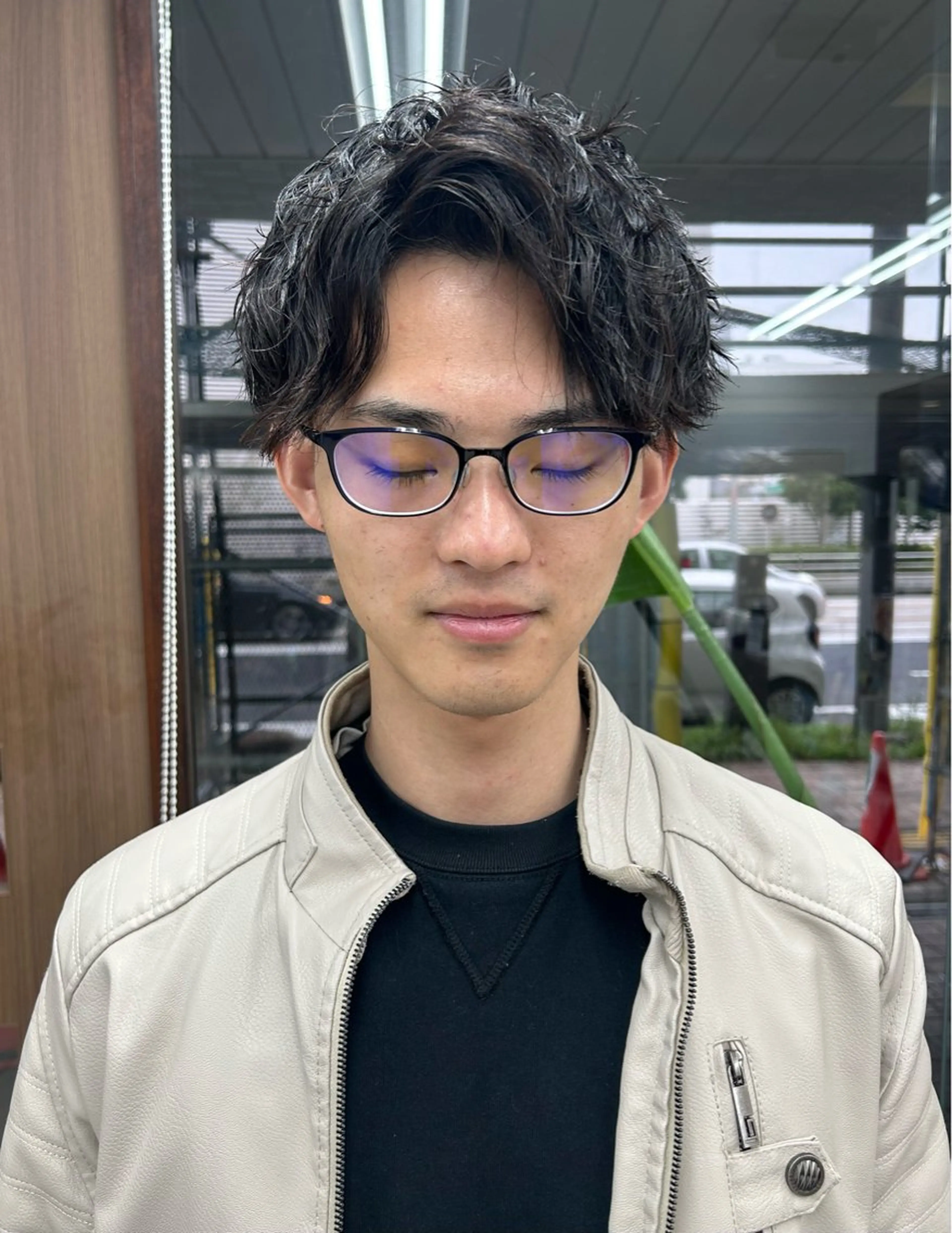ショート パーマ メンズ アップバング メンズパーマの達人 / タカシマダイスケのヘアスタイル