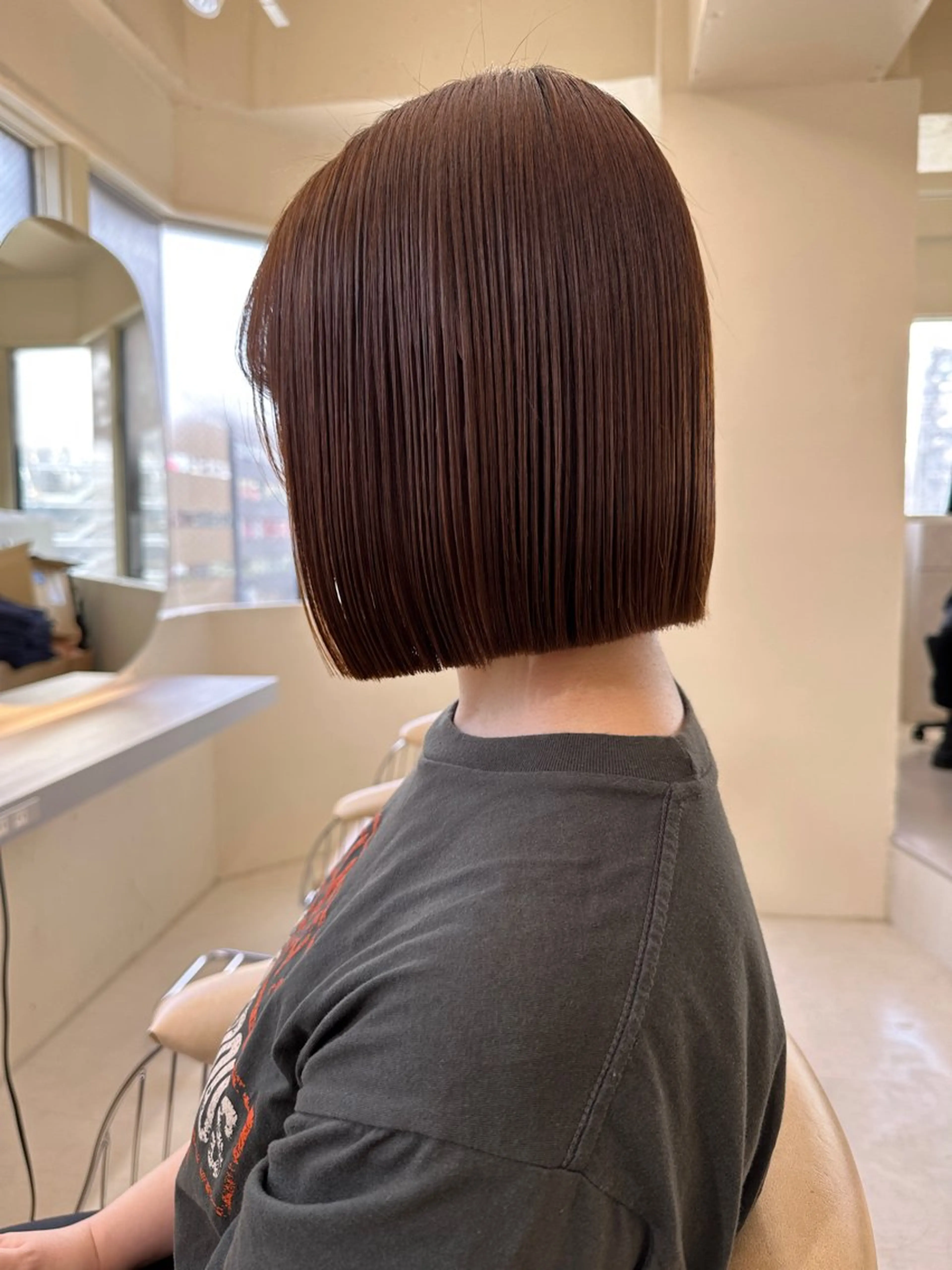 ミディアム カラー カット ヘアカラー トリートメント ボブ&顔まわりレ イヤー♡TOMOE♡のヘアスタイル