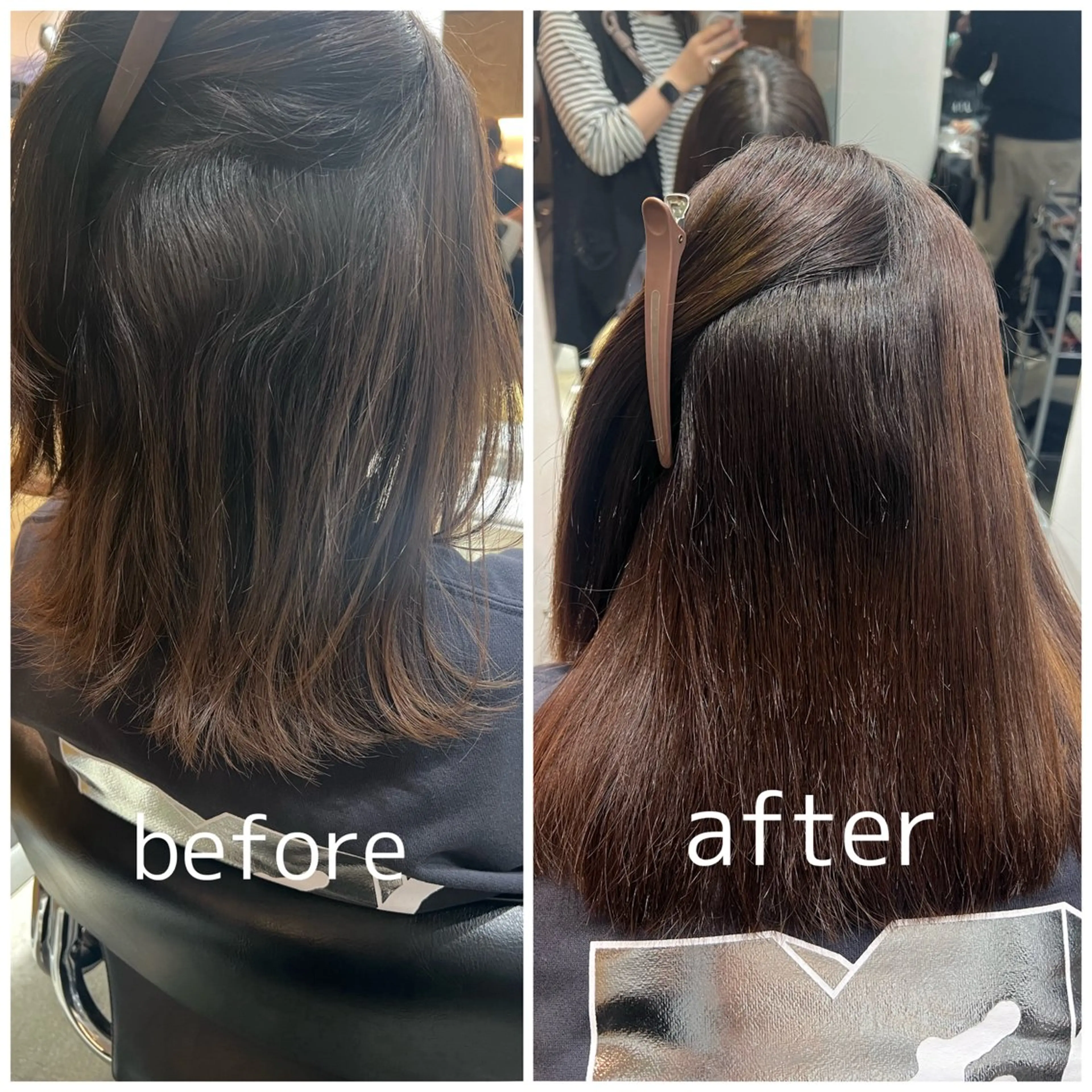 ミディアム パーマ ミディアムパーマ 髪質改善 縮毛矯正 ストレートパーマ ✨髪質改善矯正× ブリーチ✨YU-KIのヘアスタイル