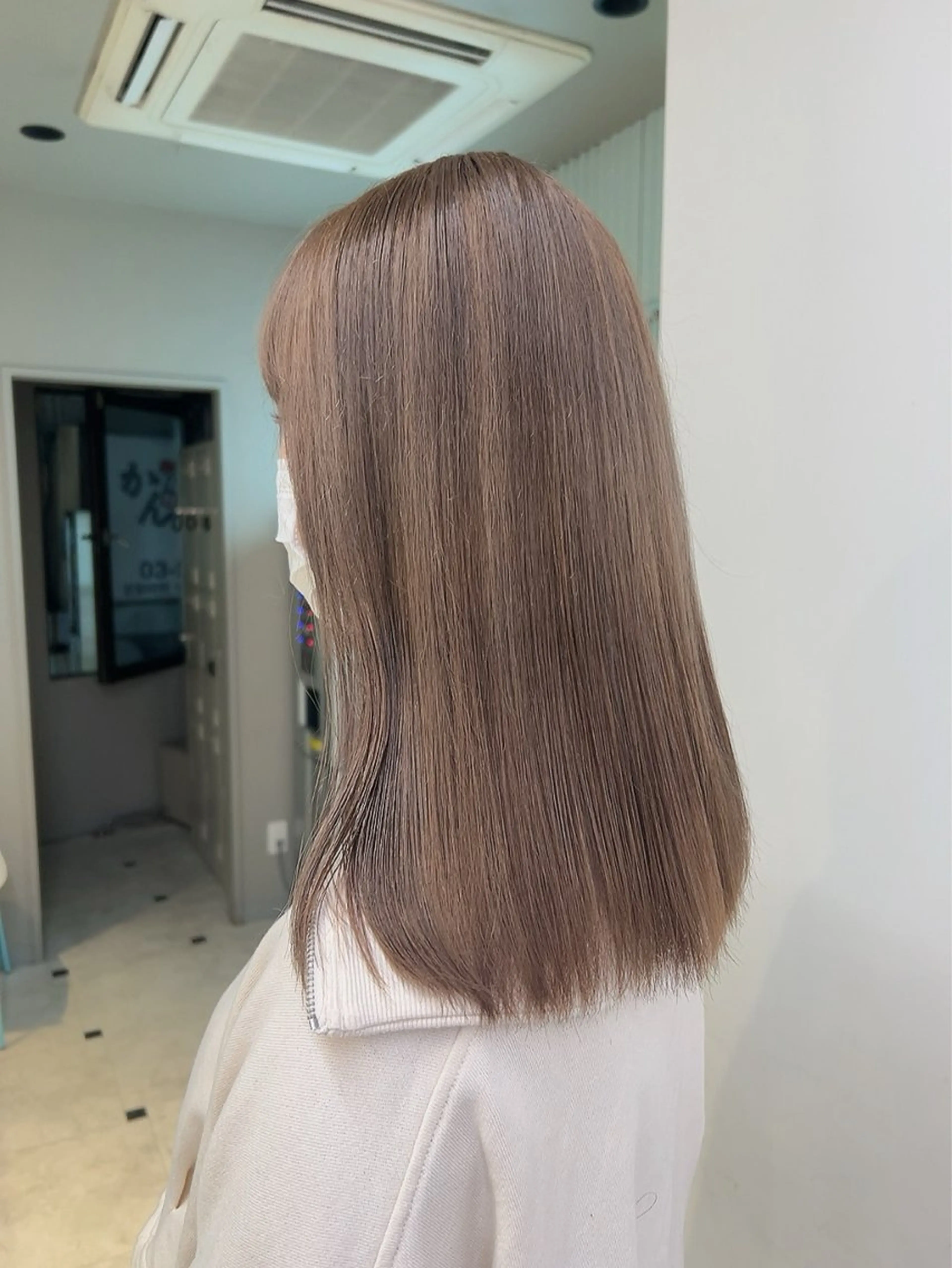 セミロング カラー ヘアカラー トリートメント ヘッドスパ 🥞ベージュ系カラー 【すずきりほ】🥞のヘアスタイル