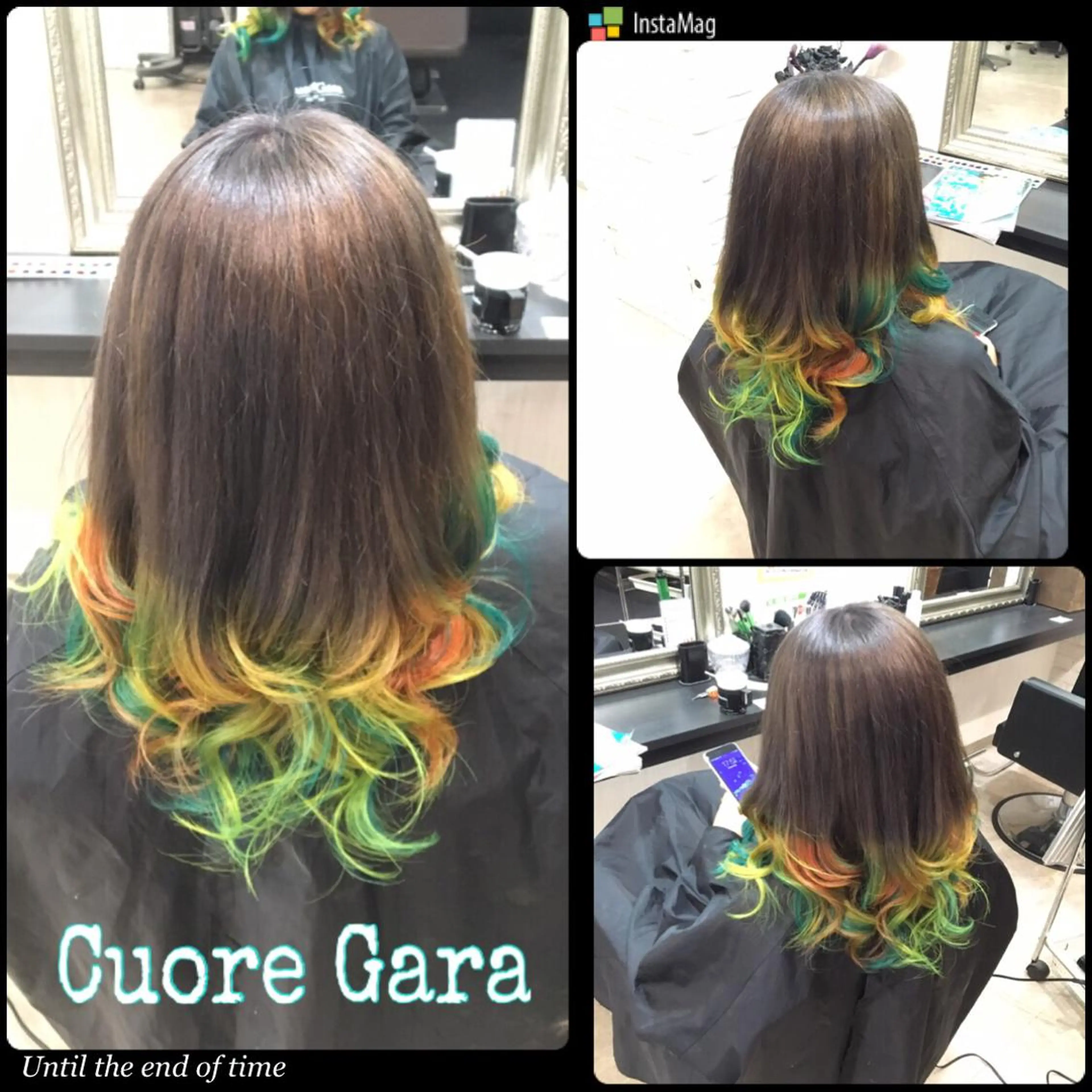 セミロング カラー 💓シールエクステ ルミエールのヘアスタイル