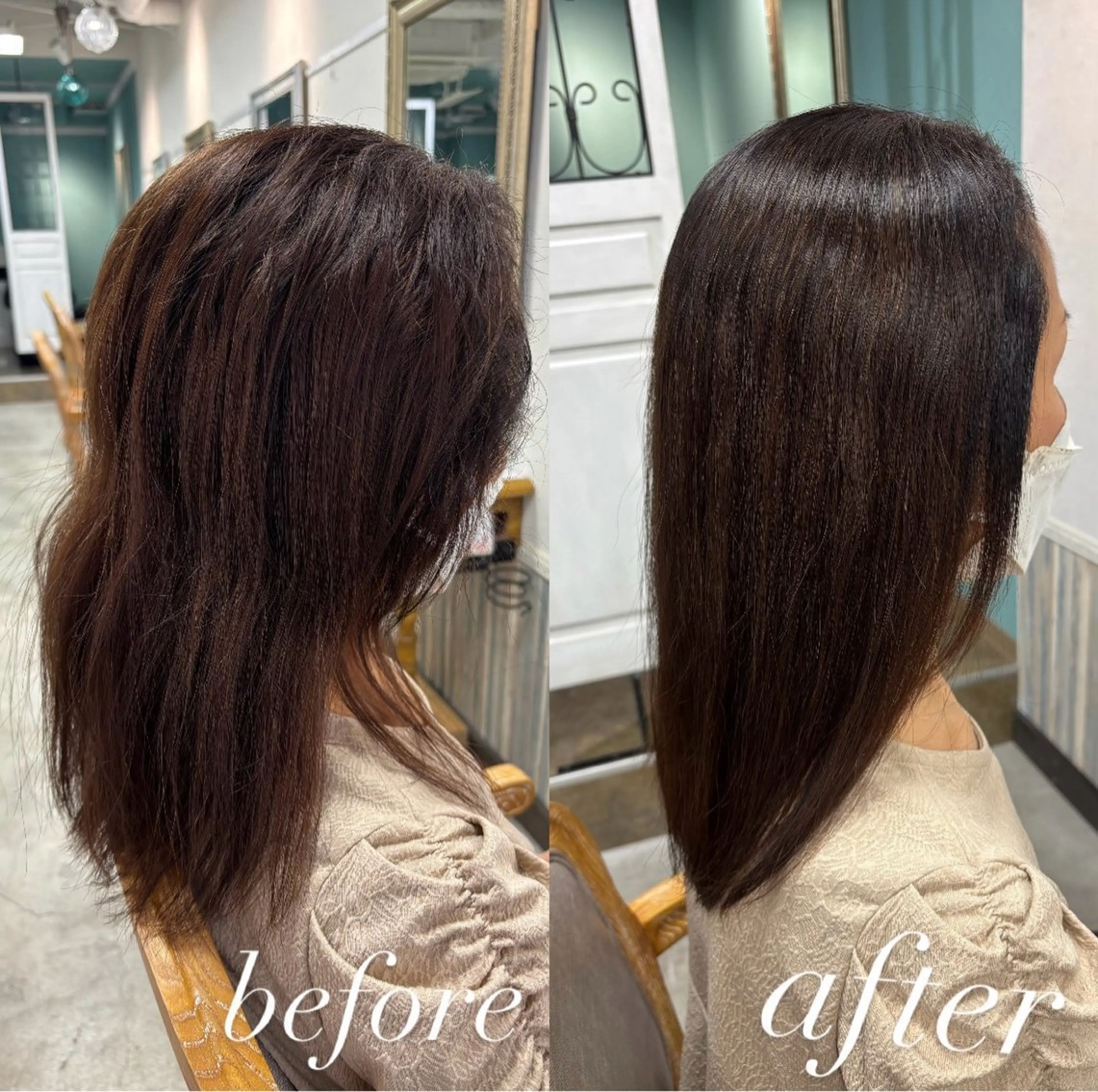 ミディアム 縮毛矯正 🏵️tico@ Risa🏵️のヘアスタイル