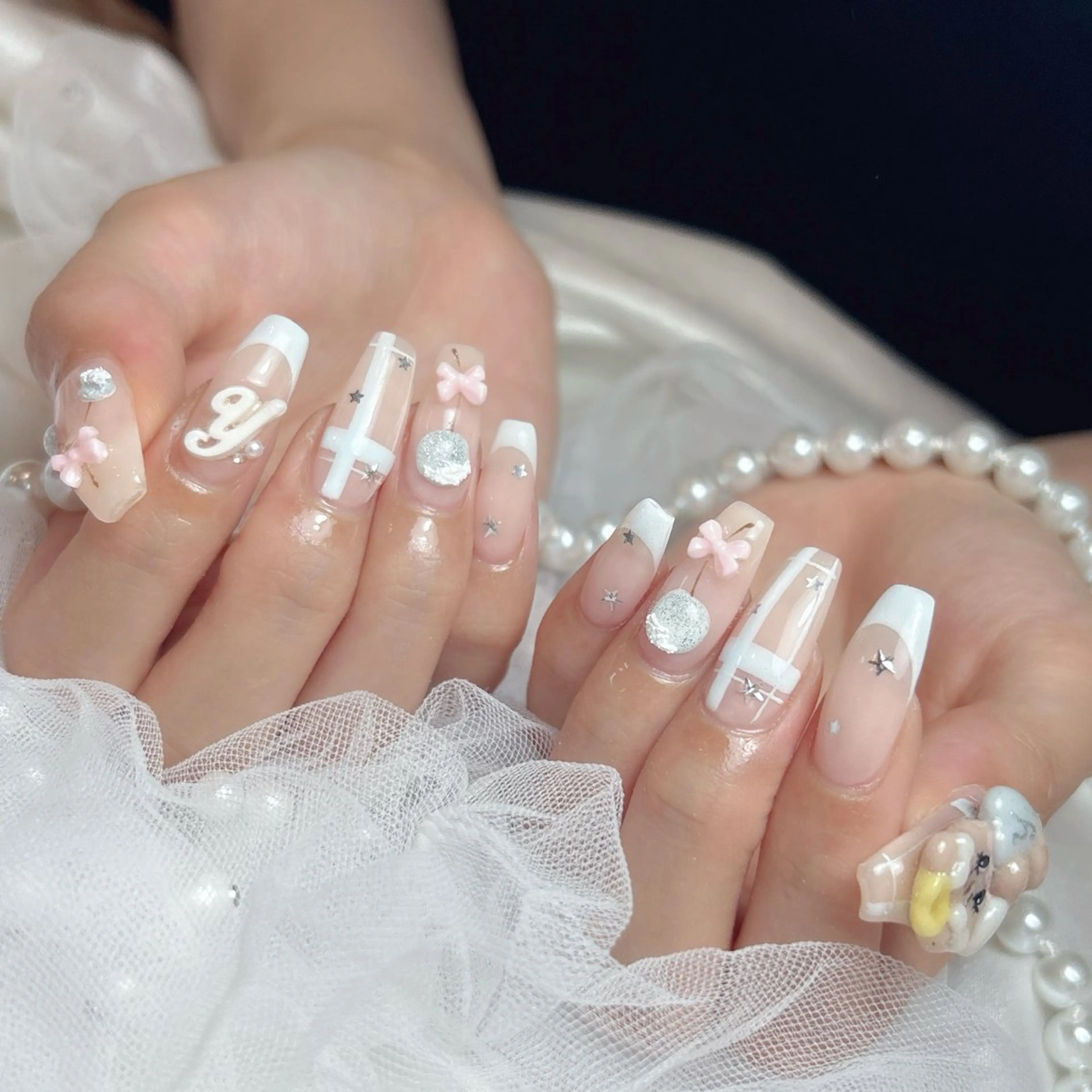 ネイル フットネイル フレンチネイル ジェルネイル ガーリー グラデーション ハンドネイル D.d Nail Moeのネイルデザイン