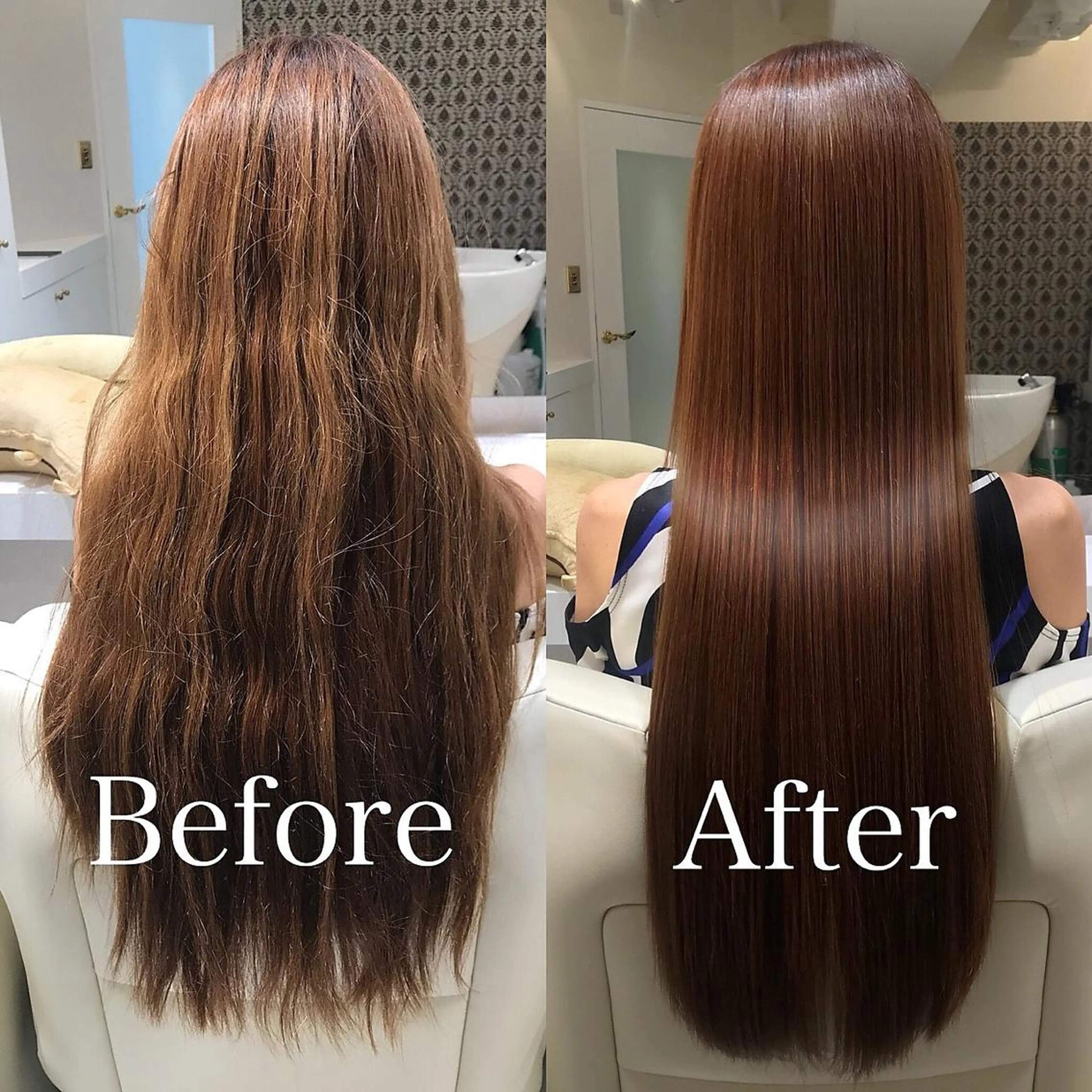 ロング カラー 酸性ストレート 縮毛矯正 オオカワユウキ 🎀newi池袋のヘアスタイル