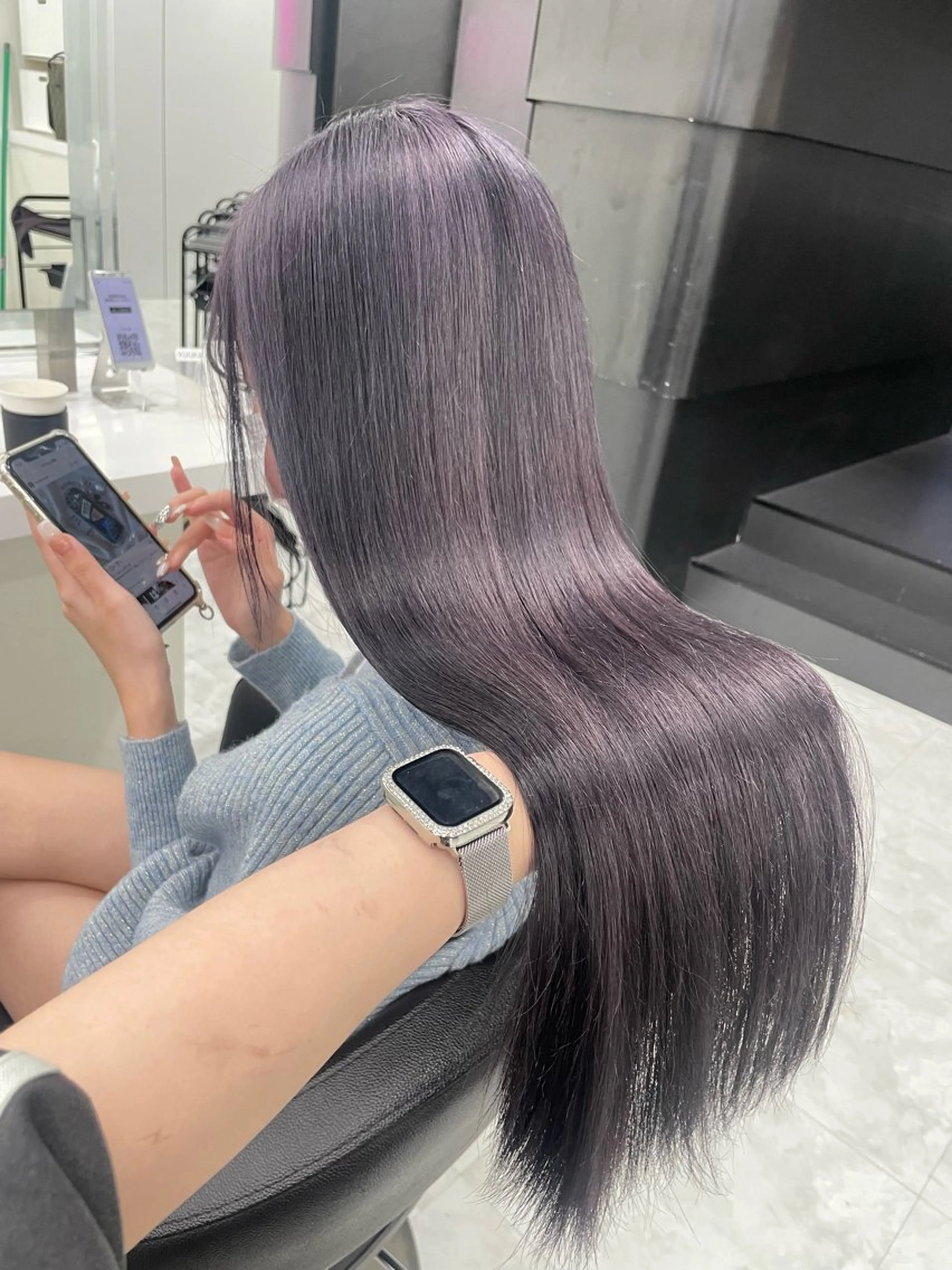 カラー ブリーチ ダブルカラー 髪質改善 ヘアカラー 大人っぽ韓国🤍ブリ ーチ/mitsukiのヘアスタイル