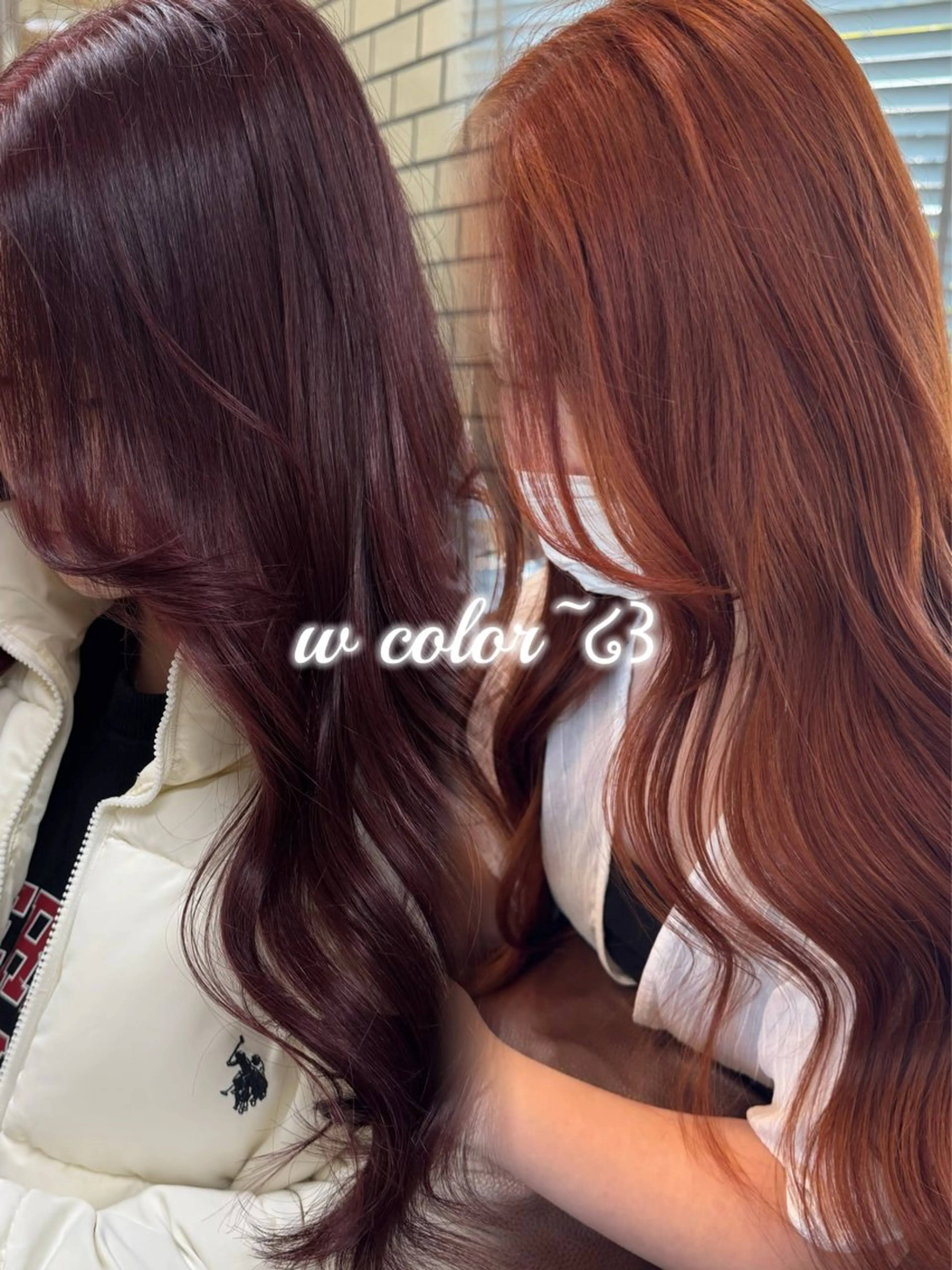 ロング ヘアカラー 🌼.*akane 韓国ヘア♡レイヤー♡のヘアスタイル