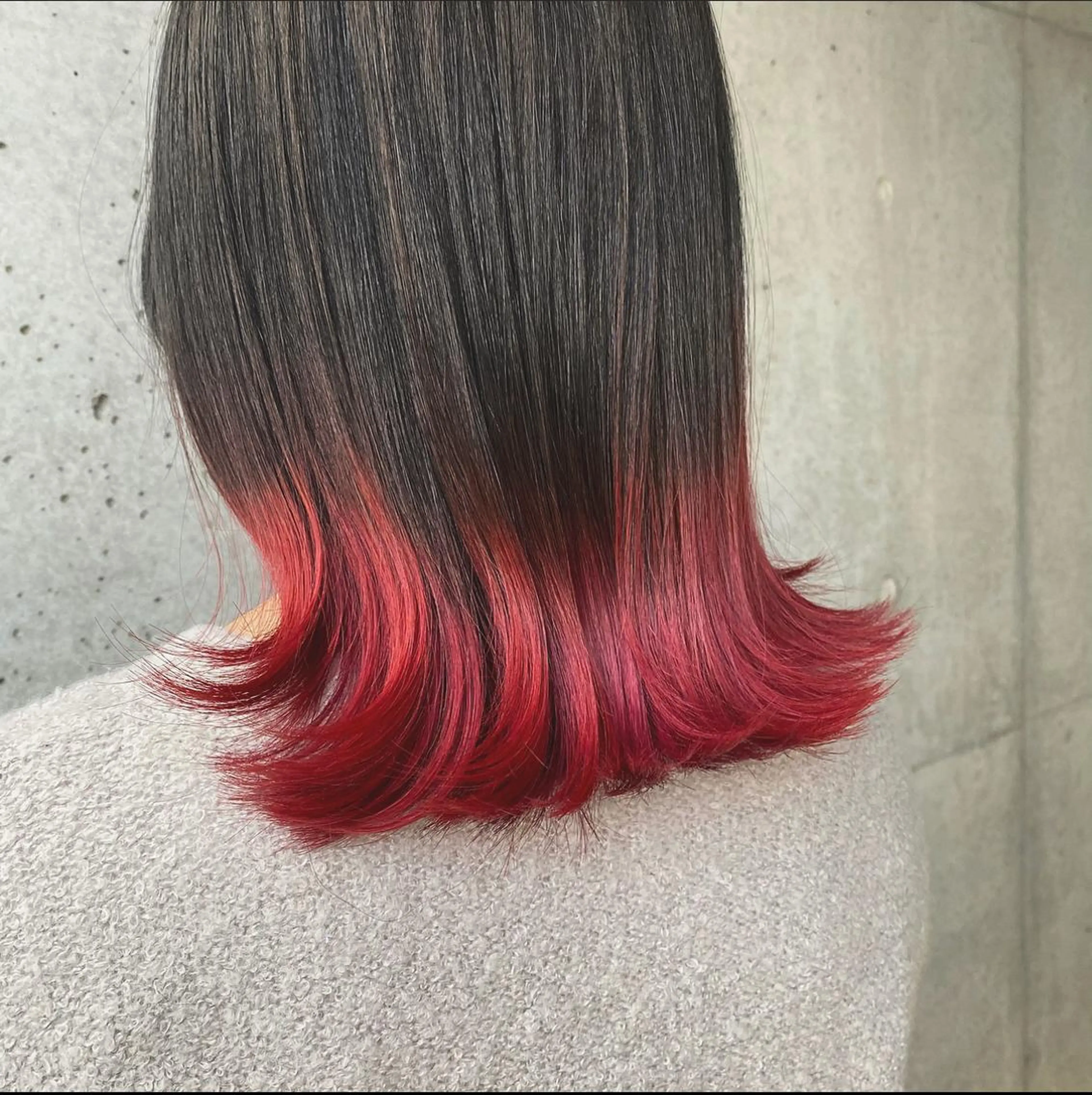 ミディアム カラー デザインカラー フリーランス美容師 MIZUKIのヘアスタイル