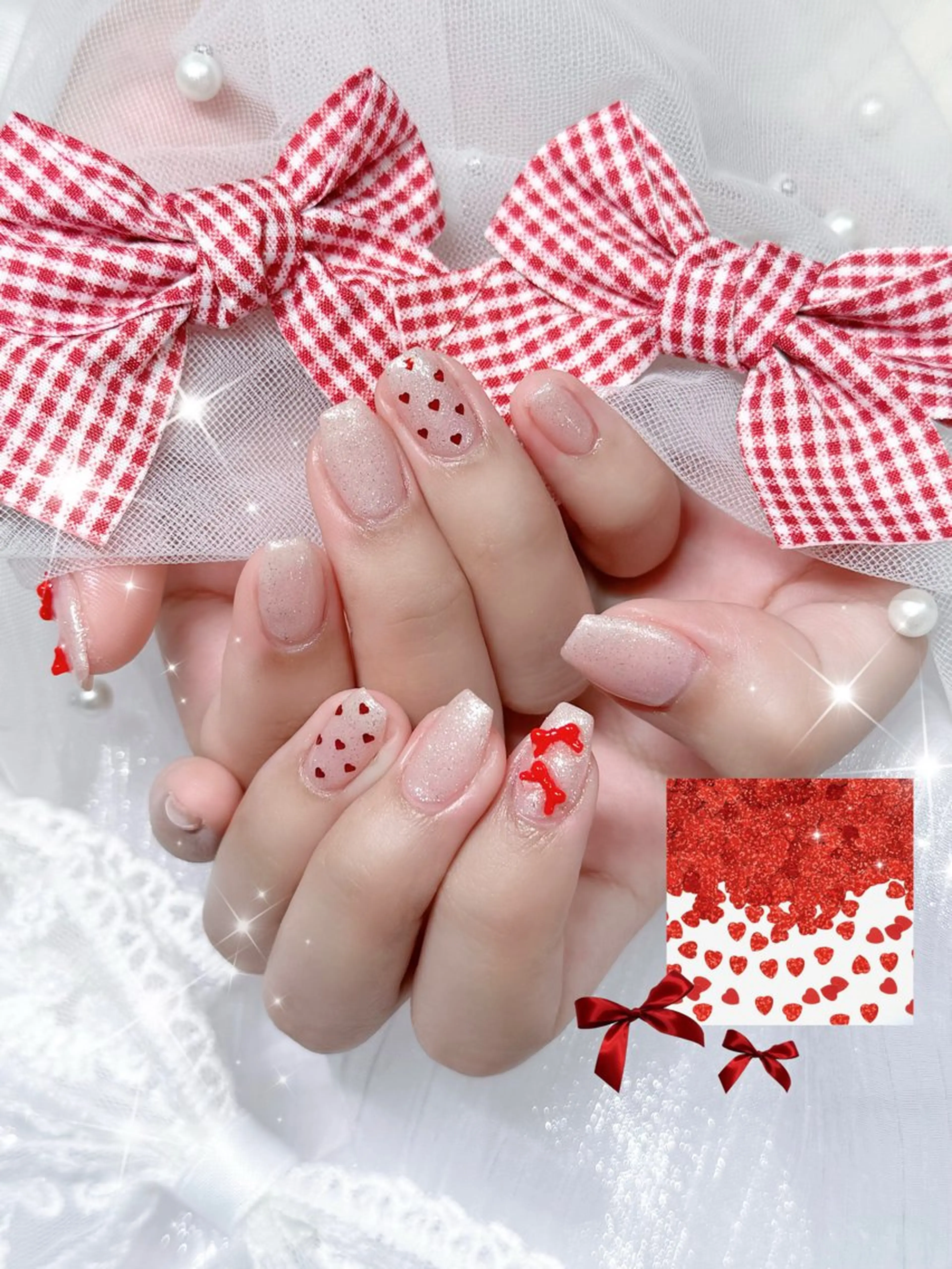 ネイル ハート ✩.*🎀 aoi🎀のネイルデザイン