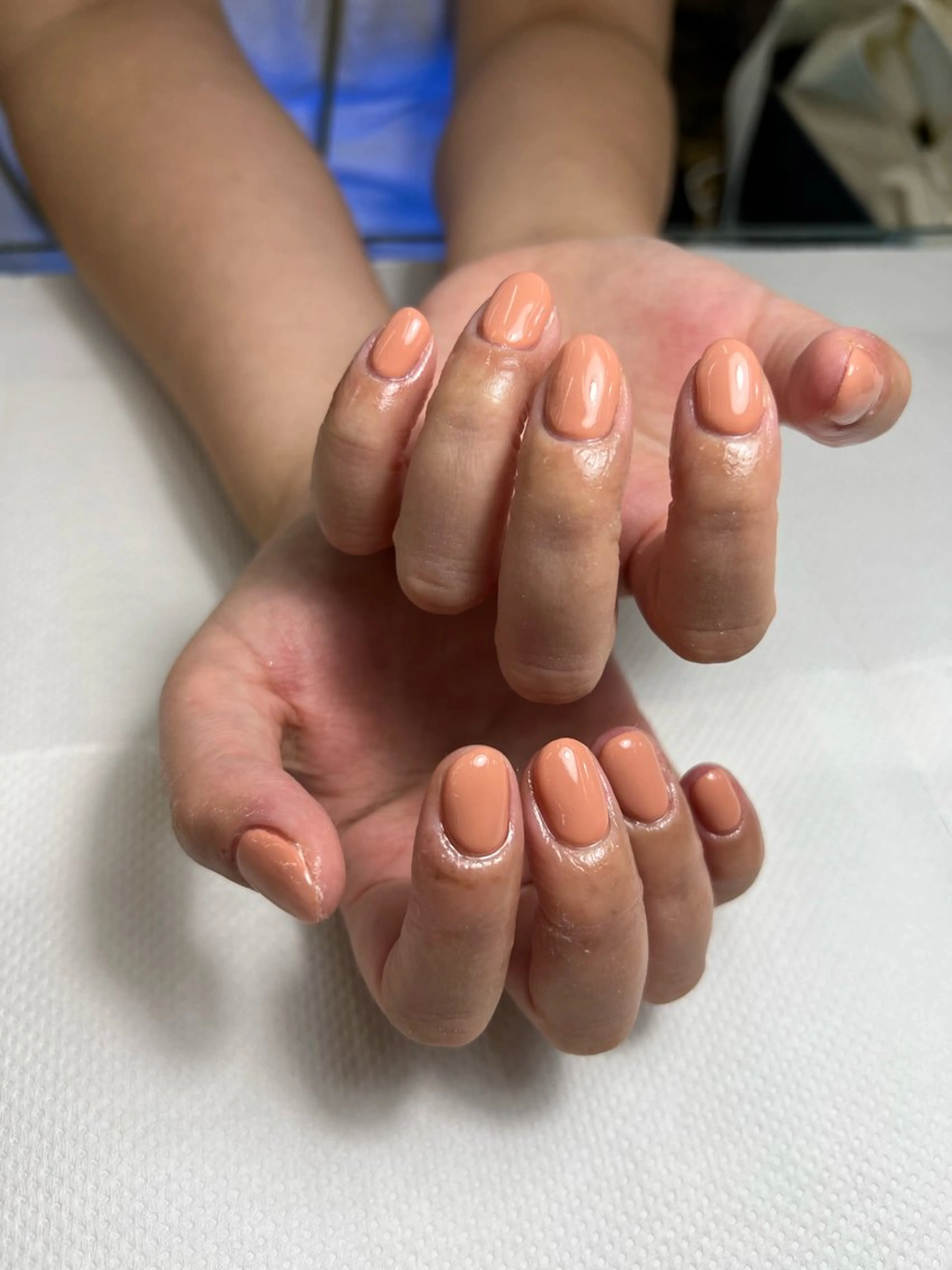 ネイル ワンカラーネイル 🌴kawamura Yukako🪼🩵のネイルデザイン