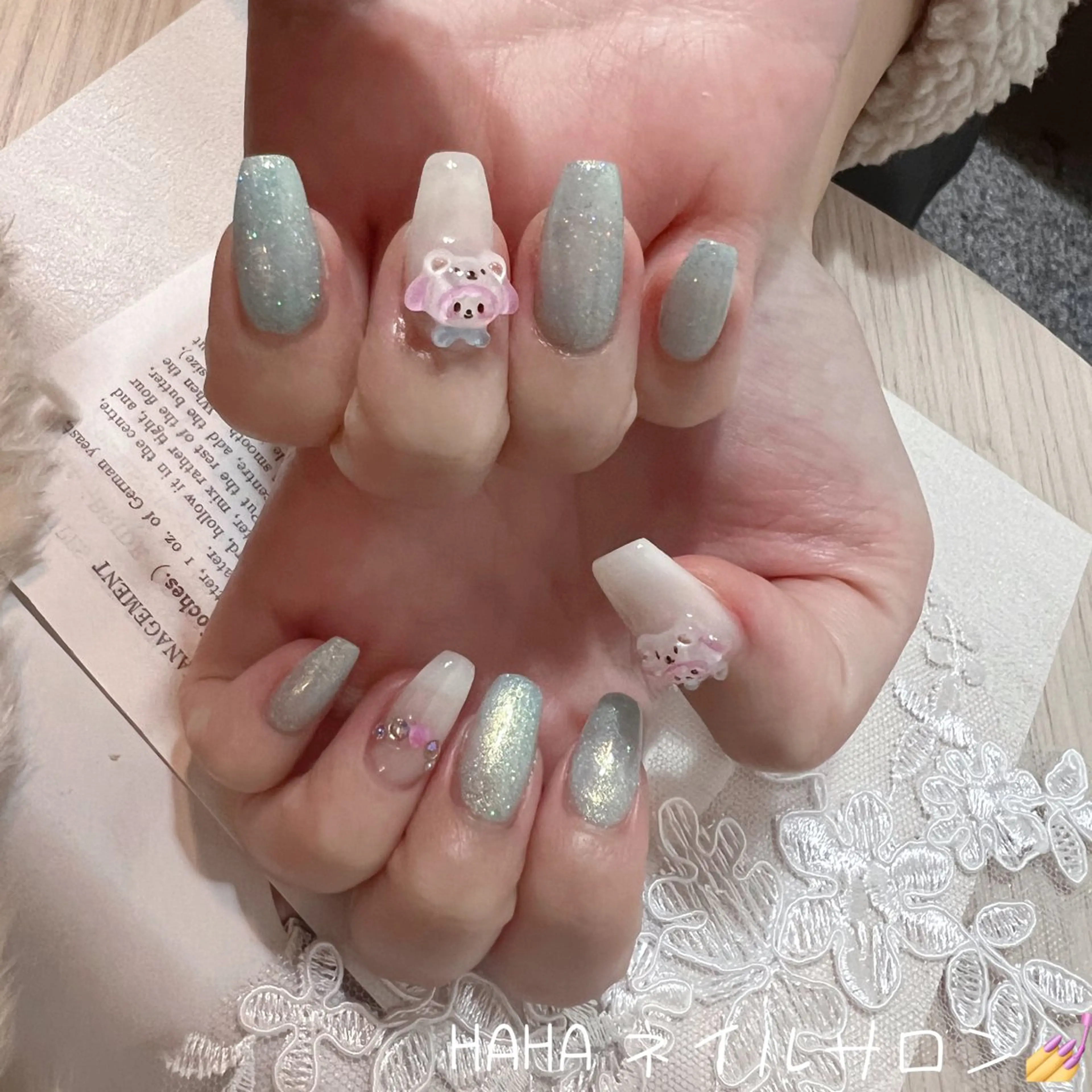 ネイル チークネイル 長さ出し キラキラネイル マグネットネイル 持ち込み ハンドネイル SEII_NAILS SEIIのネイルデザイン