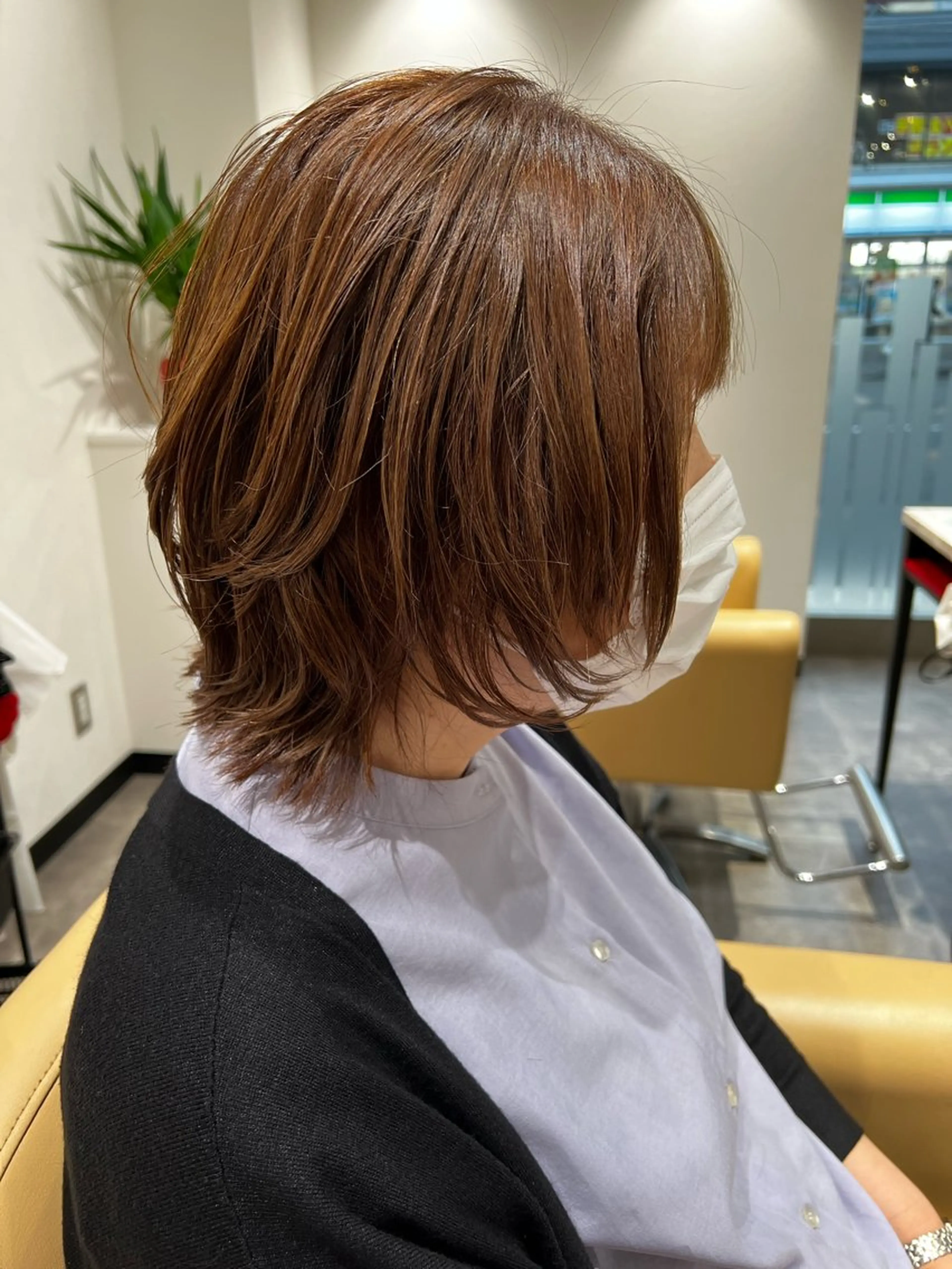 ミディアム 福田 秀好のヘアスタイル