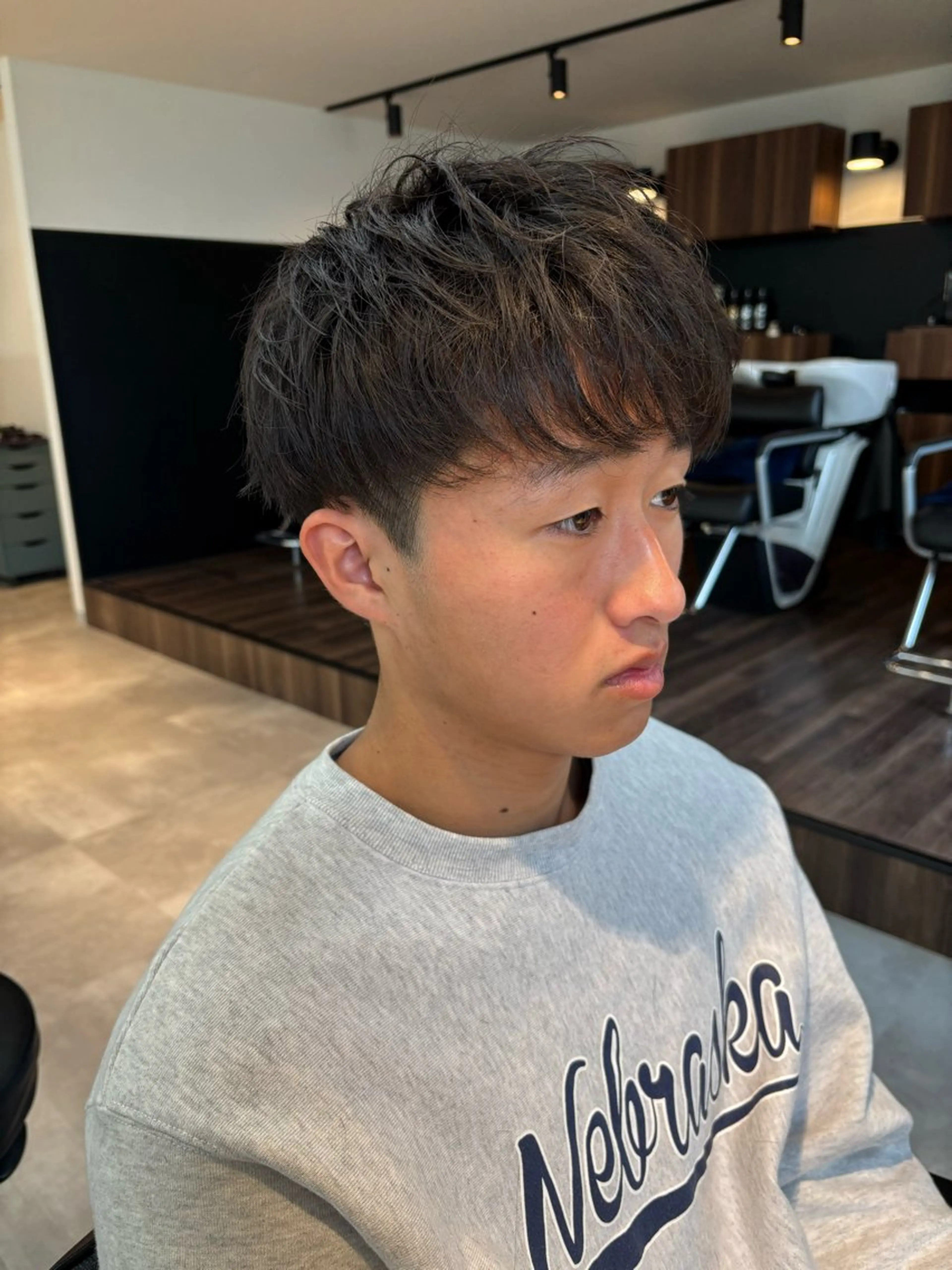 メンズ メンズ就活ヘア カット 保立/フェザーパーマ /メンズカット千葉のヘアスタイル