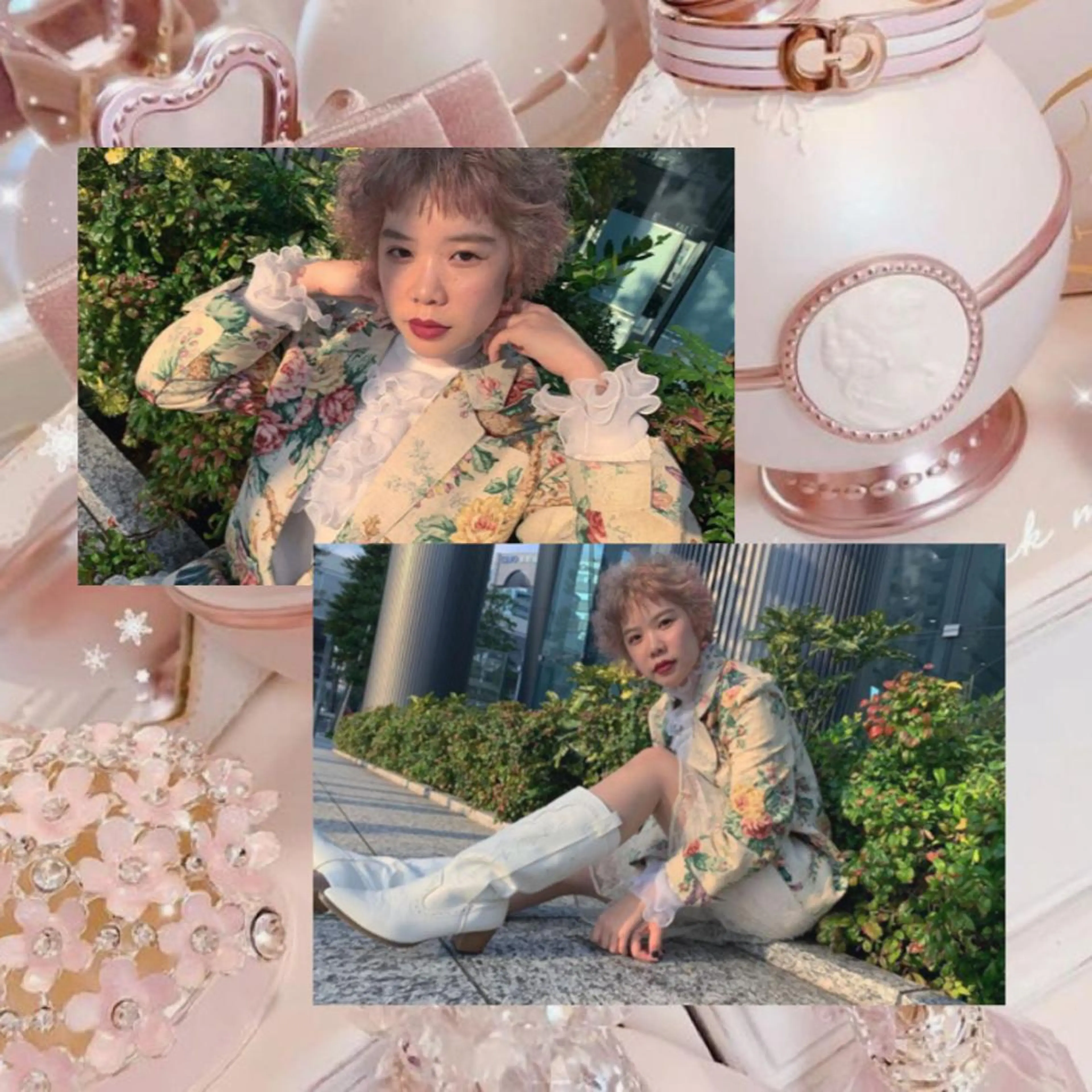 ショート カラー ヘアアレンジ デザインカラー ハイトーンカラー 🎀トップスタイリ スト湯川響🎀のヘアスタイル