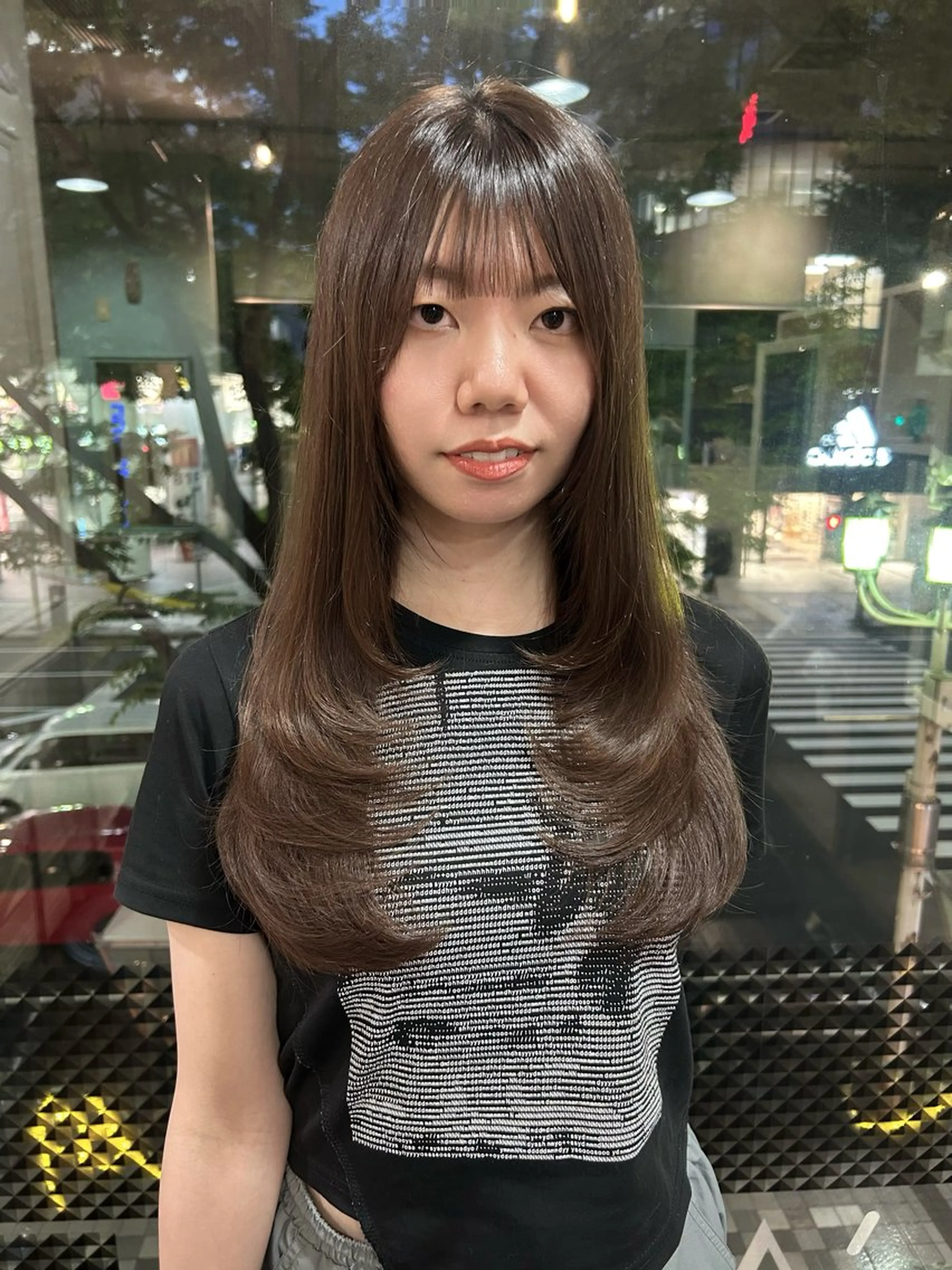 ロング 韓国風ヘア レイヤーカット 'AXISガスビル Rinのヘアスタイル
