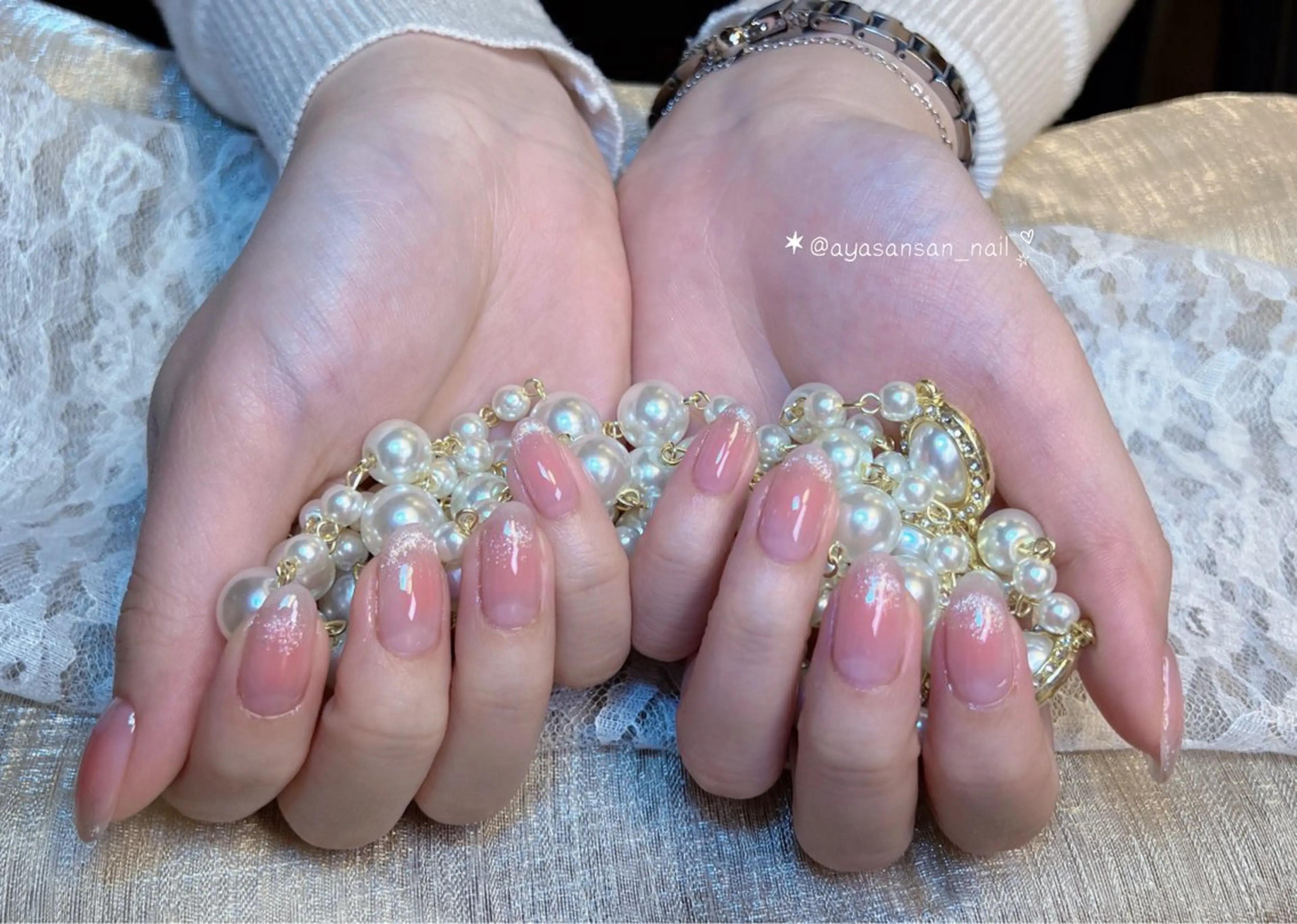 ネイル ハンドネイル ハンドケア あや✨🌸長さだし カワイイ系ピンク専門のネイルデザイン