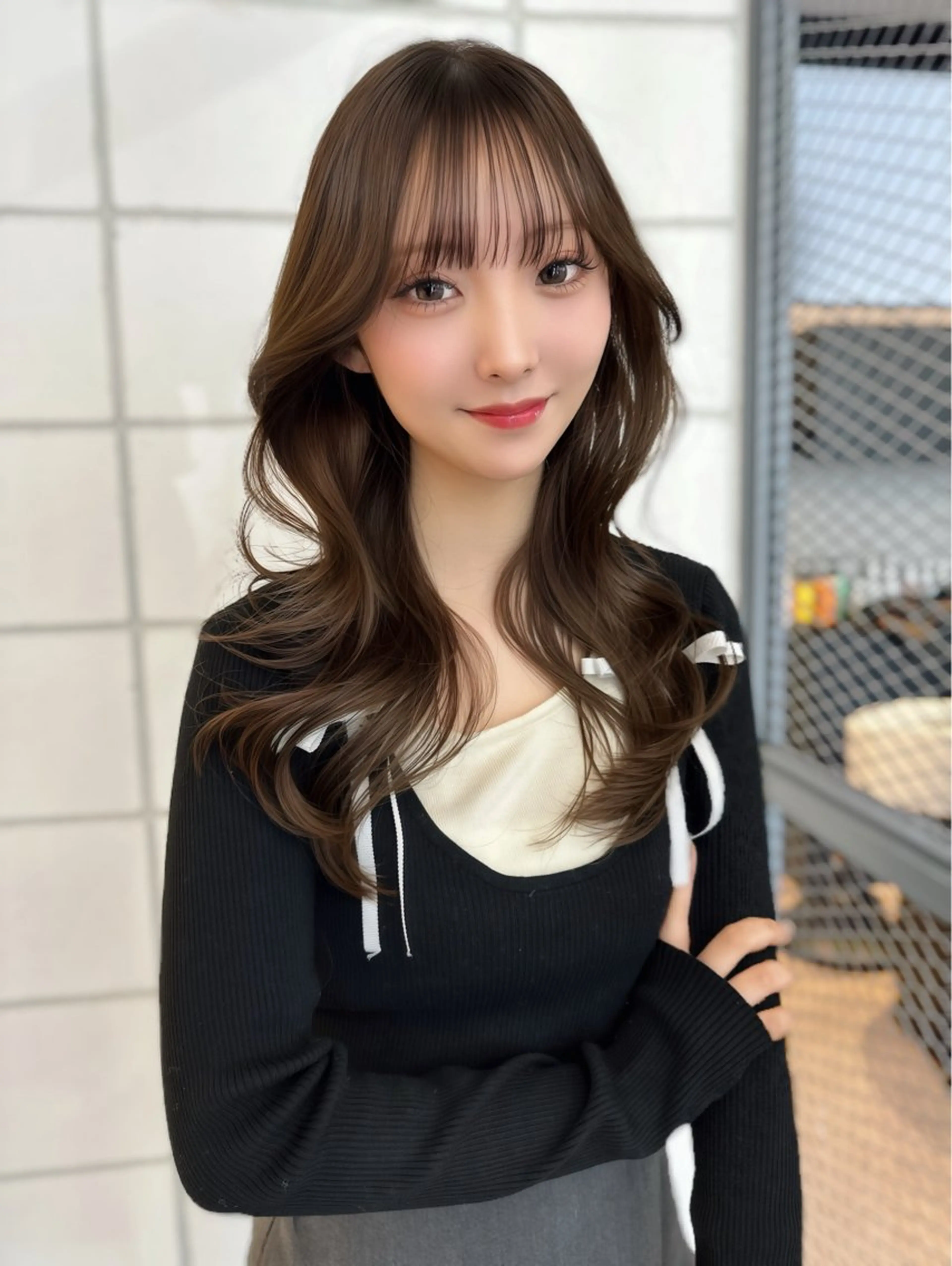 ロング カット ヘアカラー MASHU韓国ヘア/ レイヤー/透明感カラのヘアスタイル